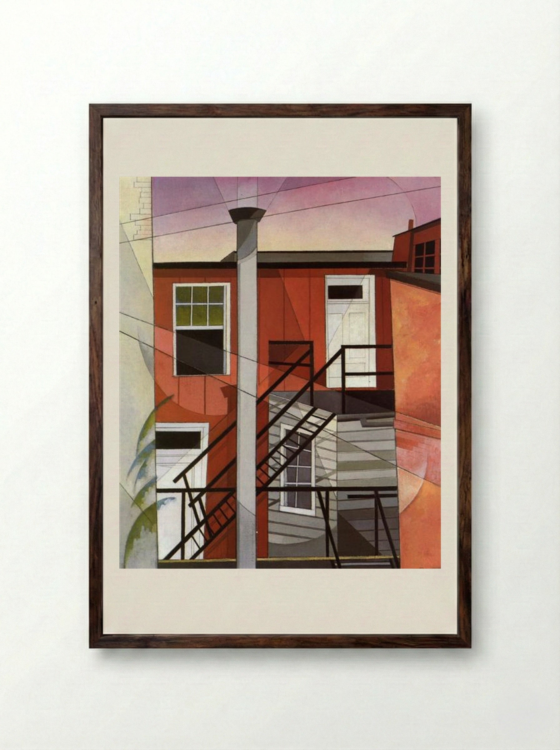Modern Conveniences - Charles Demuth - Framed Print Dark Wood