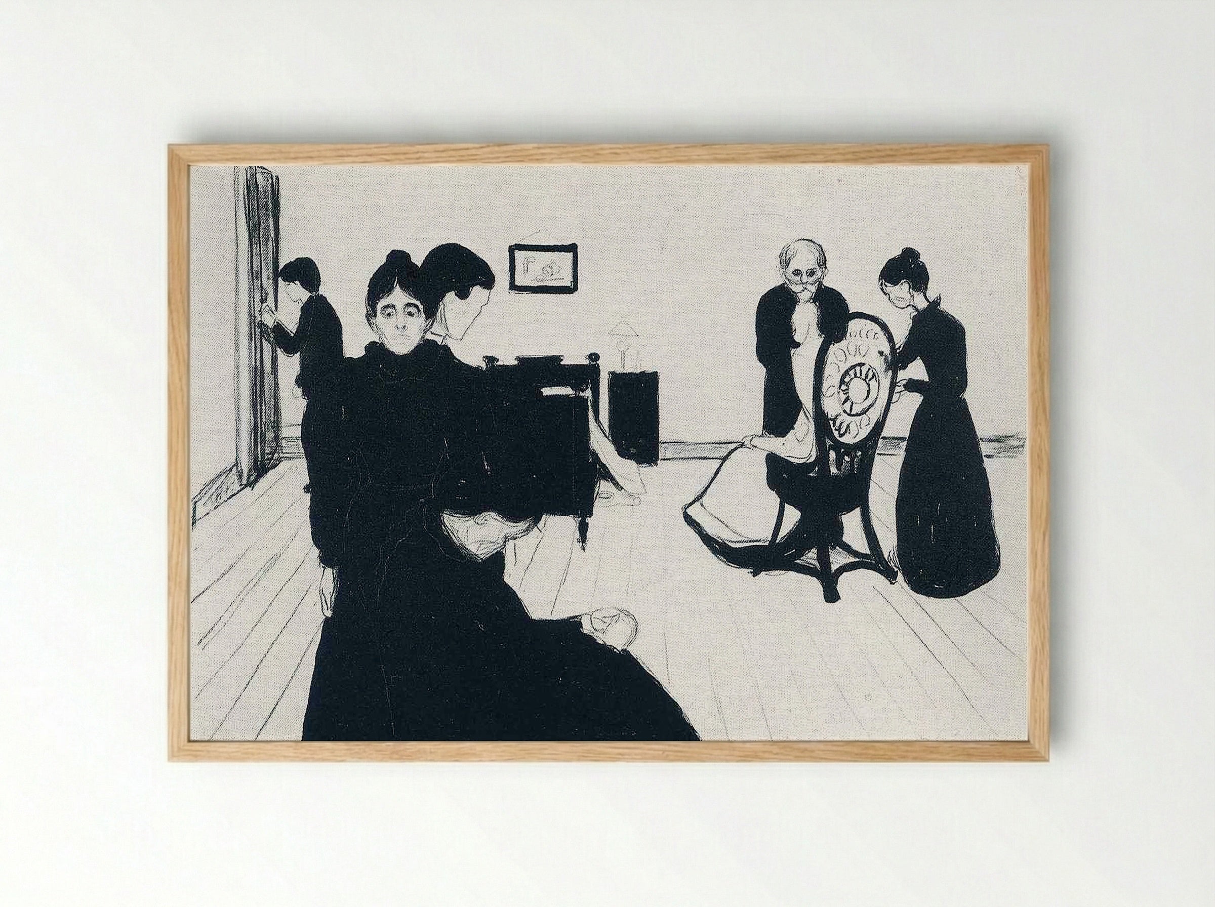The Death Chamber - Edvard Munch - Framed Print Wood