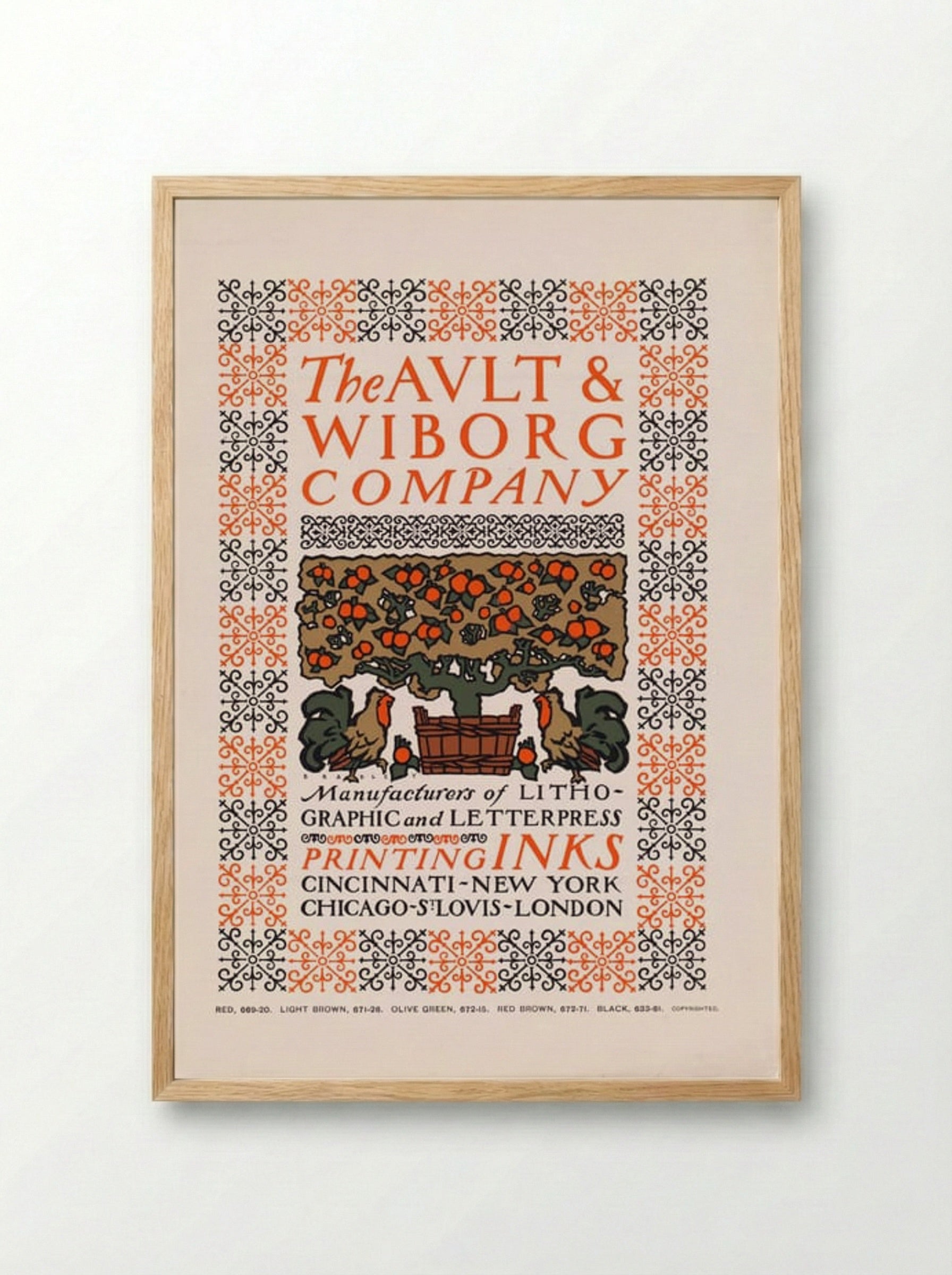 The Ault & Wiborg Company - Will H. Bradley - Framed Print Wood