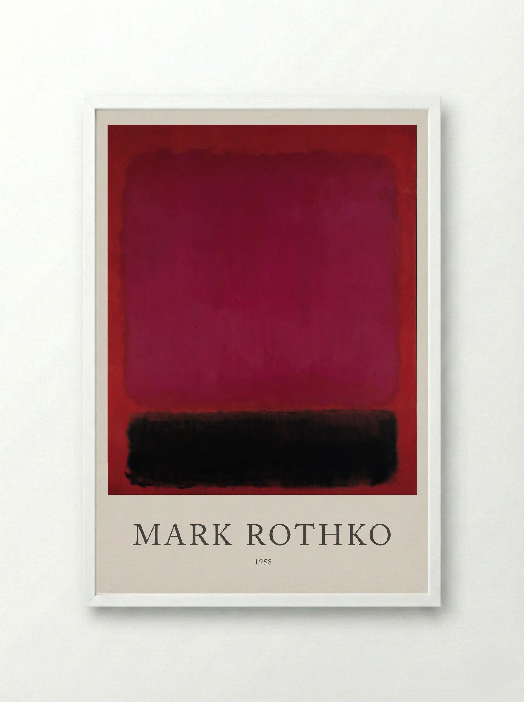 Untitled (Magenta, Red, and Black) - Mark Rothko - Framed Print White