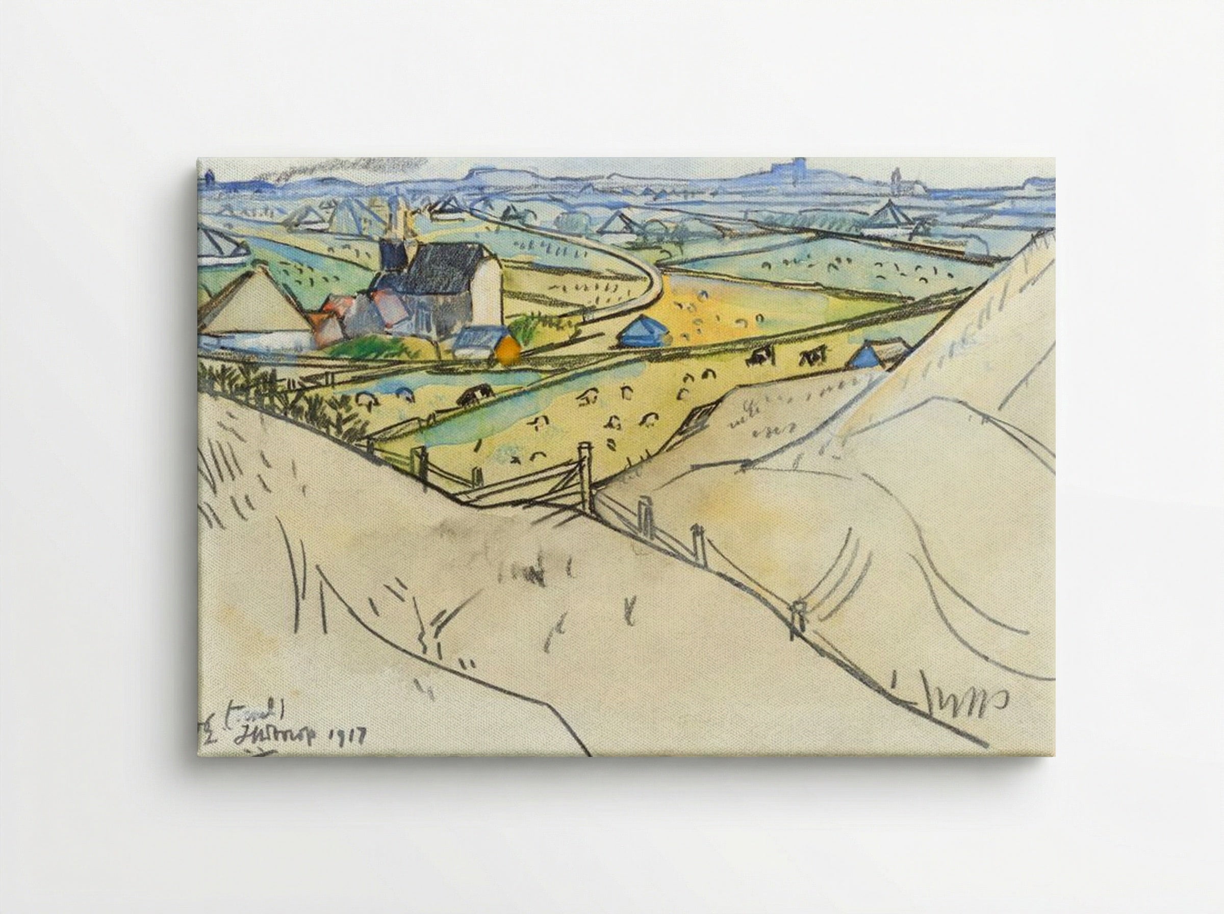 View from the Dunes on Koog in Texel - Jan Toorop - Canvas