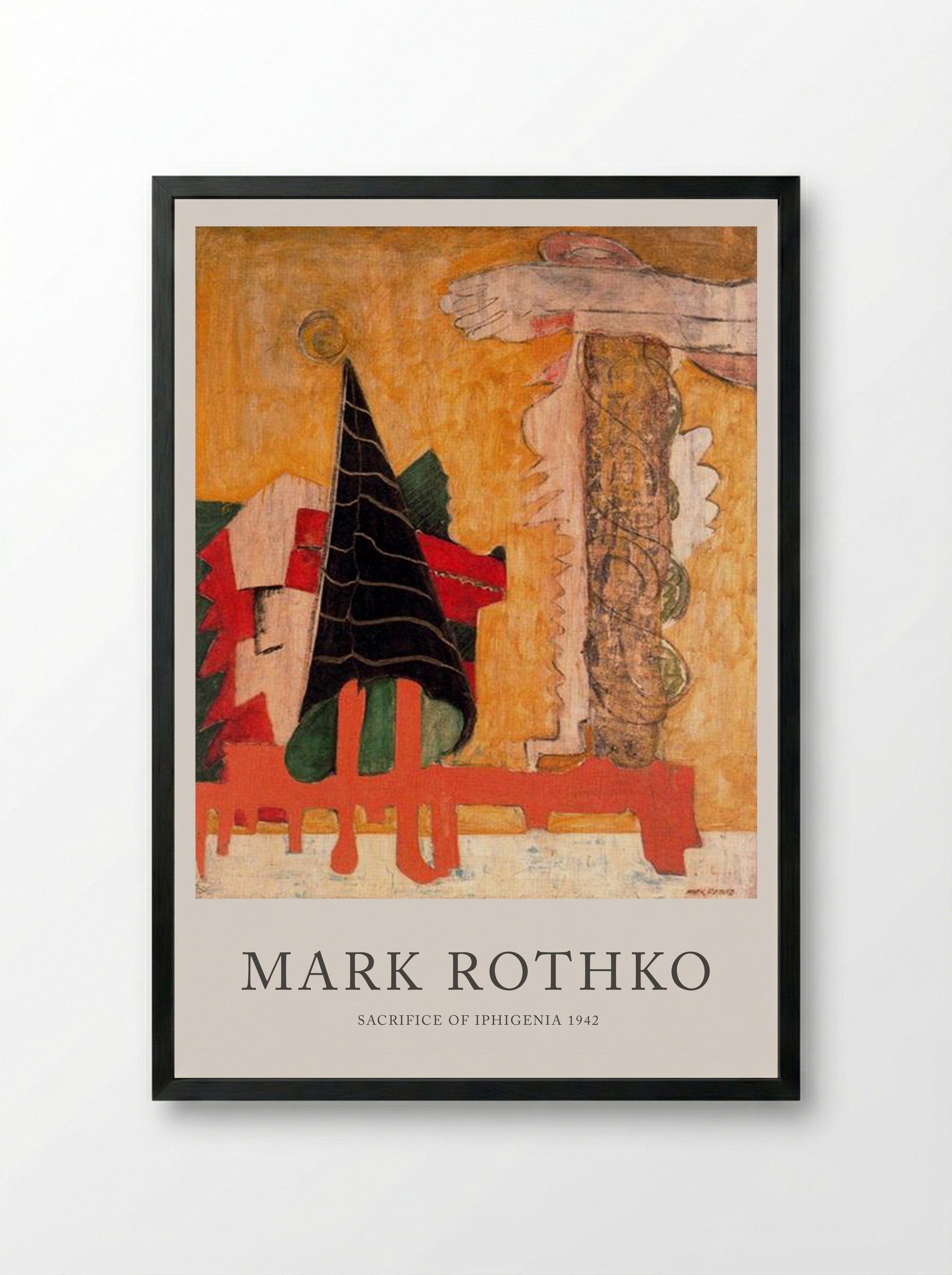 Sacrifice of Iphigenia - Mark Rothko - Framed Print Black