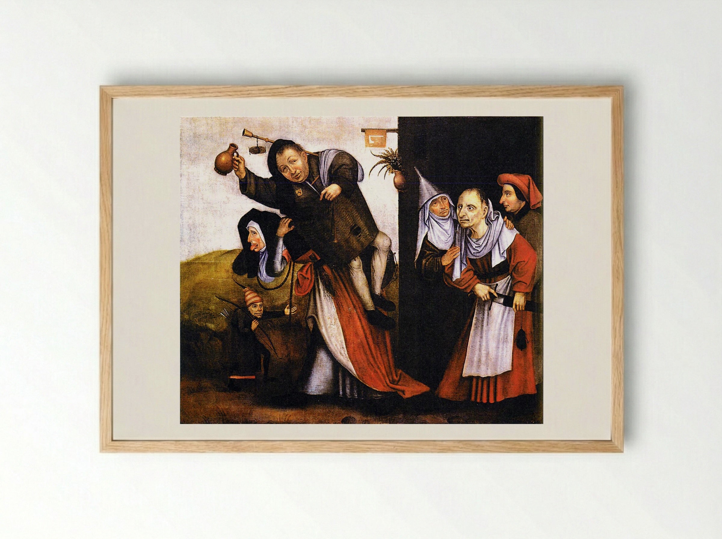 A Tavern Quarrel - Fine Art Print - Framed Print Wood