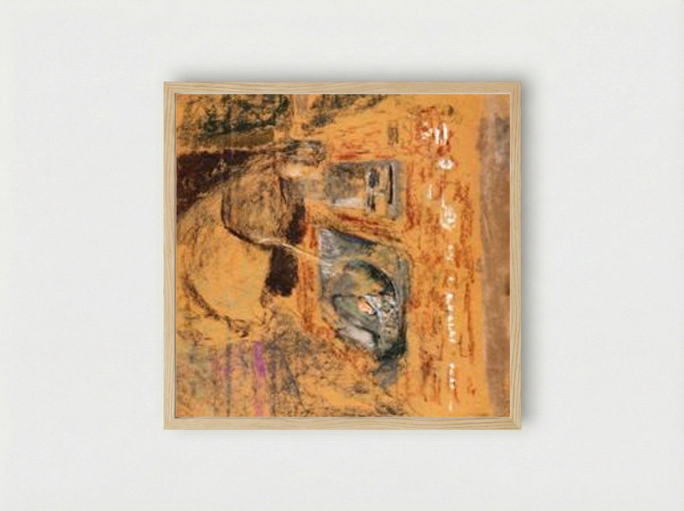 Woman in Front of the Fireplace - Édouard Vuillard - Framed Print Wood