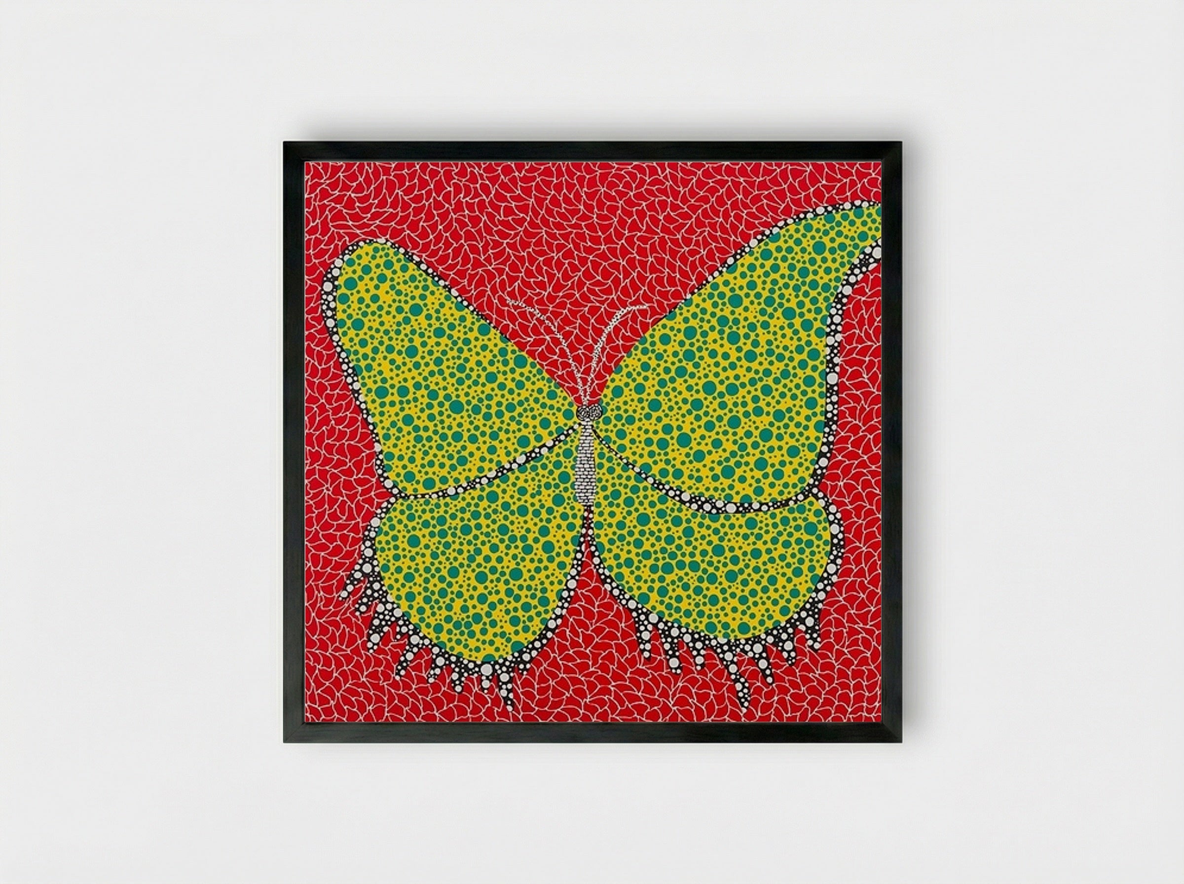 Butterfly - Yayoi Kusama - Framed Print Black