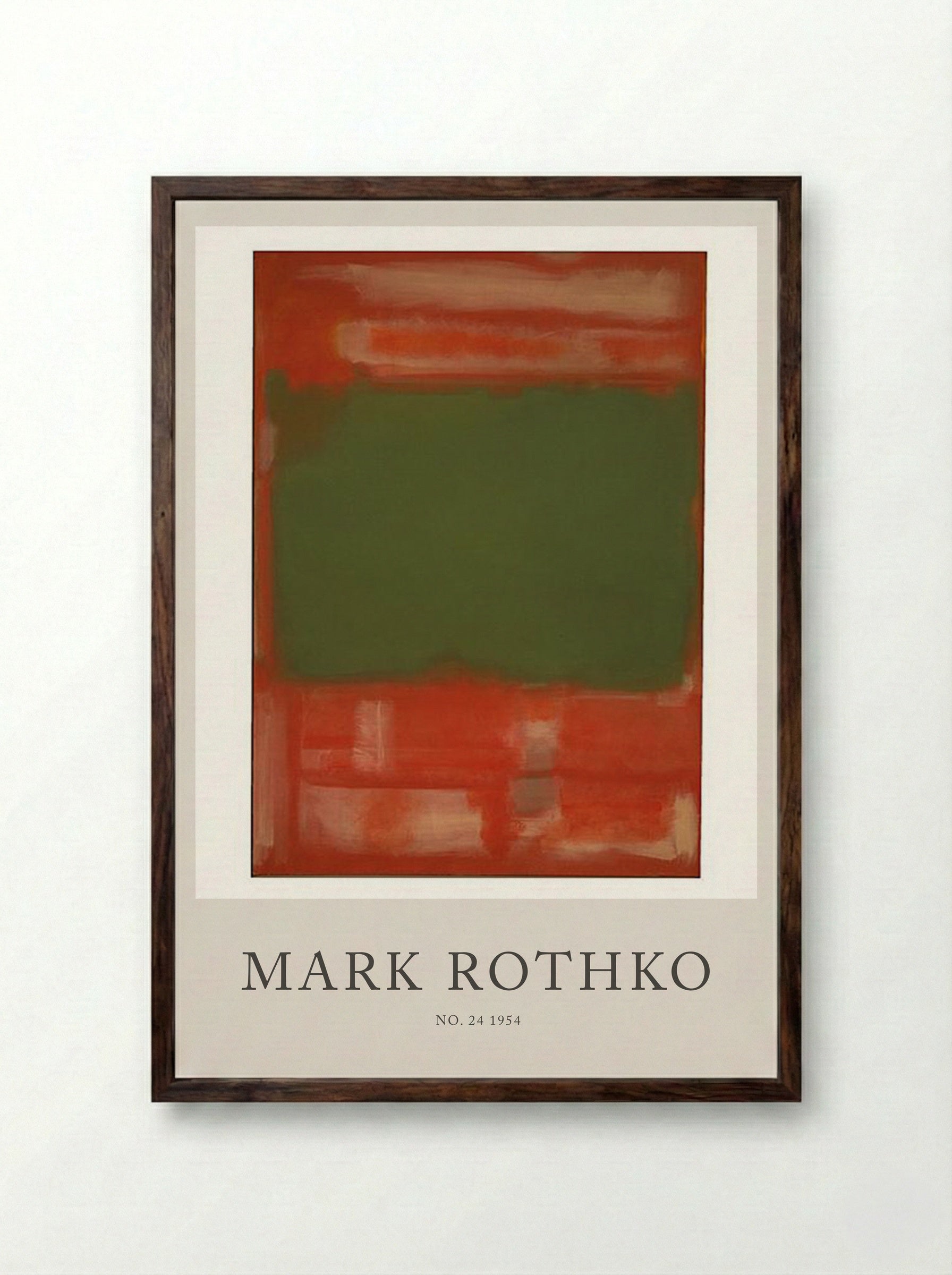 No. 24 - Mark Rothko - Framed Print Dark Wood