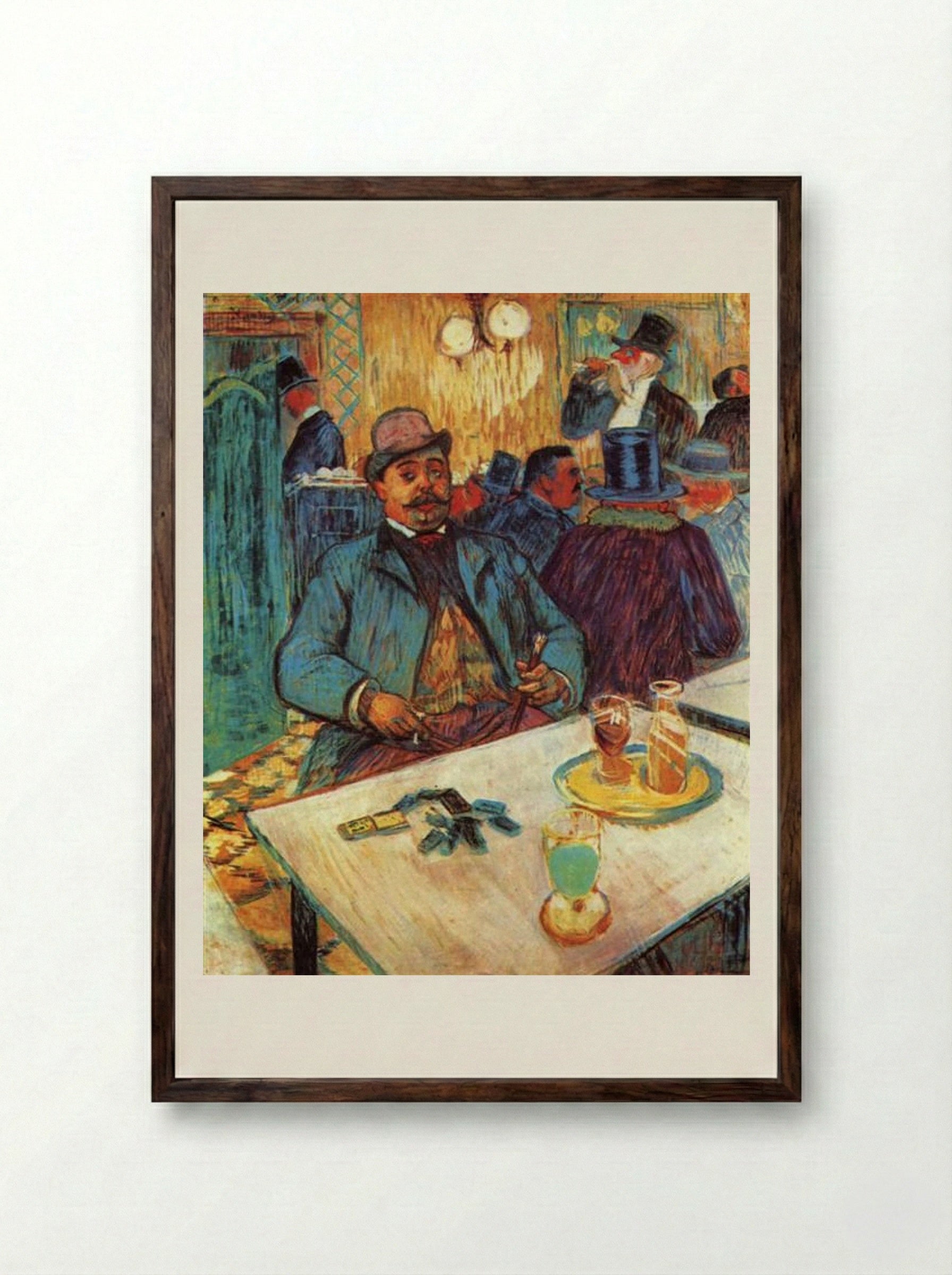 Monsieur Boileau - Henri de Toulouse-Lautrec - Framed Print Dark Wood