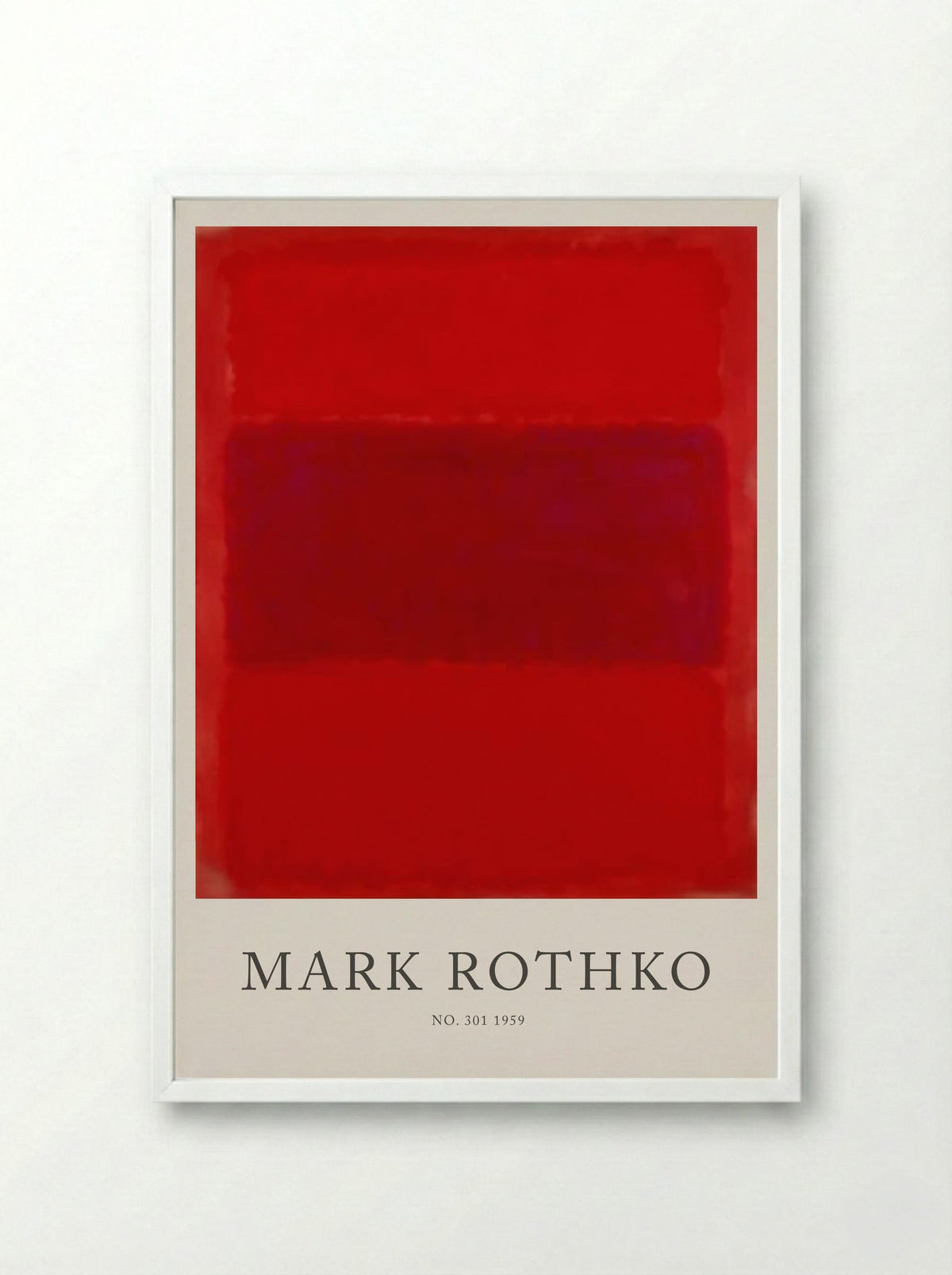 No. 301 - Mark Rothko - Framed Print White