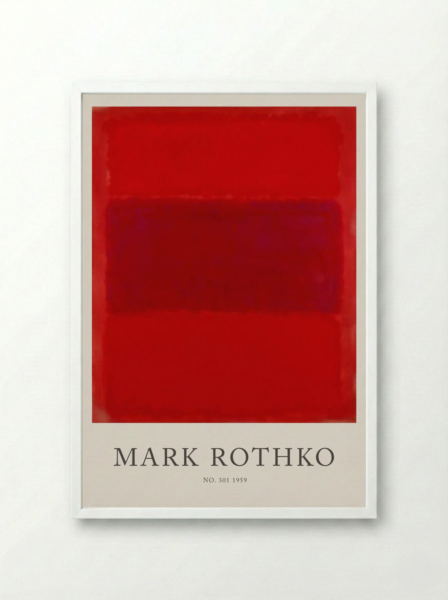 No. 301 - Mark Rothko - Framed Print White