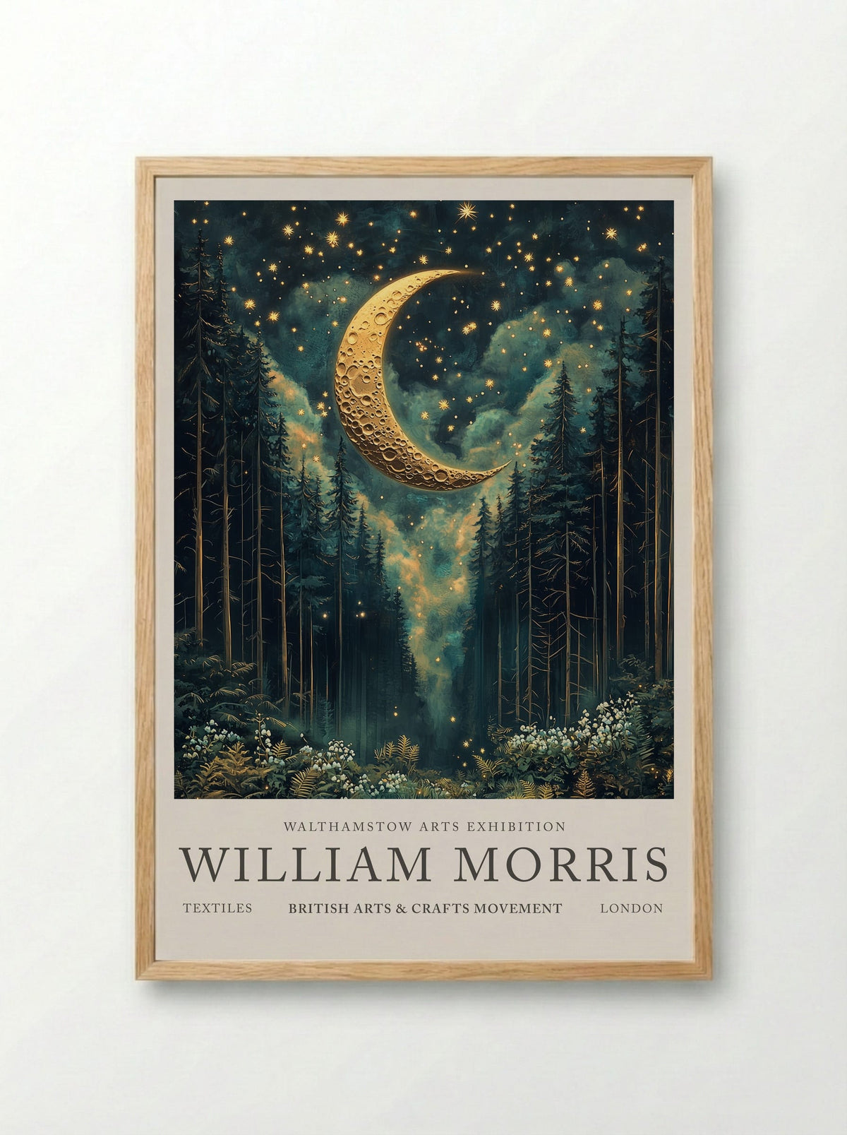 Crescent Canopy - William Morris - Framed Print Wood