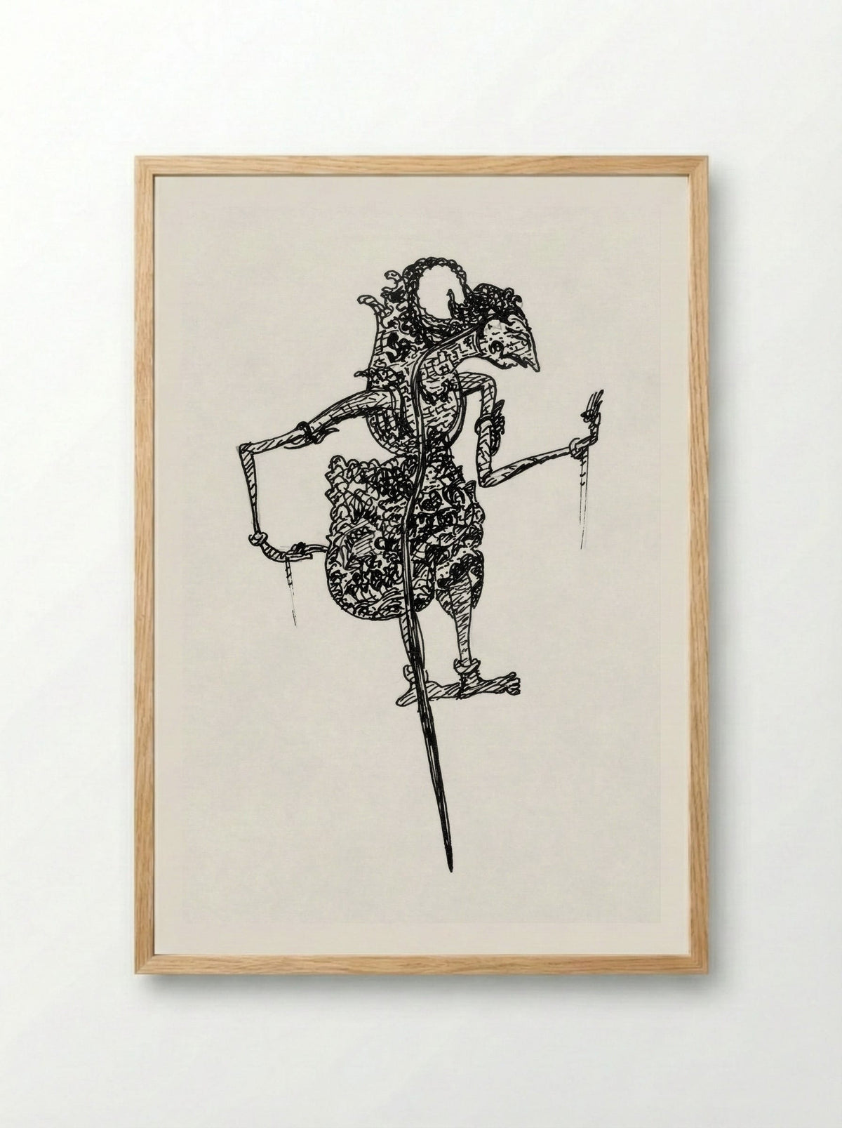 Wajangpop (Wayang Puppet) - Leo Gestel - Framed Print Wood