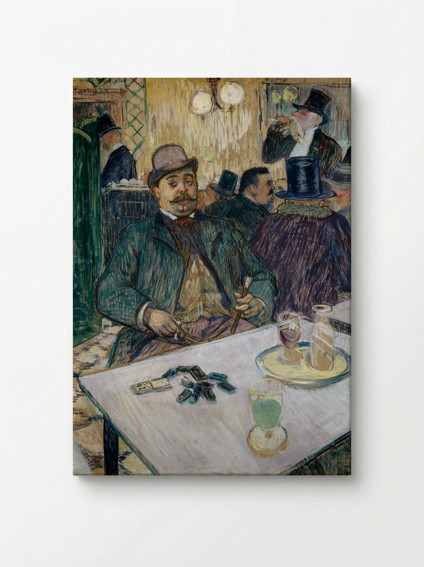 Monsieur Boileau at the Café - Henri de Toulouse-Lautrec - Canvas