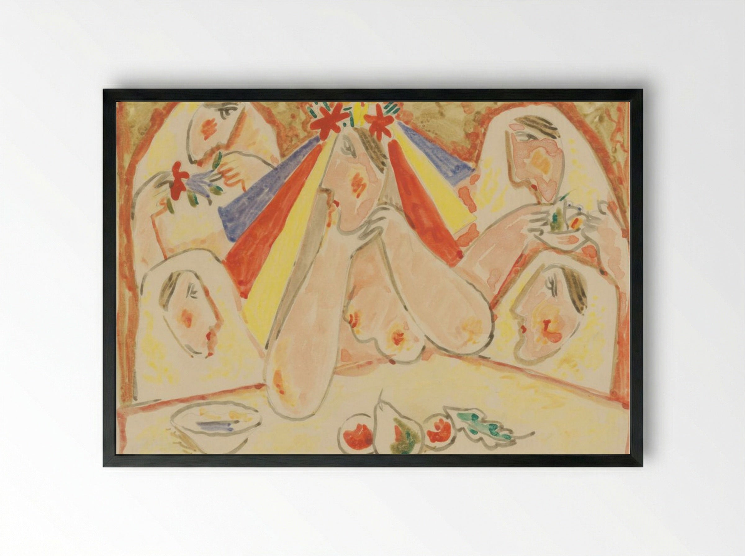 Bride Among Bridesmaids - Mikuláš Galanda - Framed Print Black