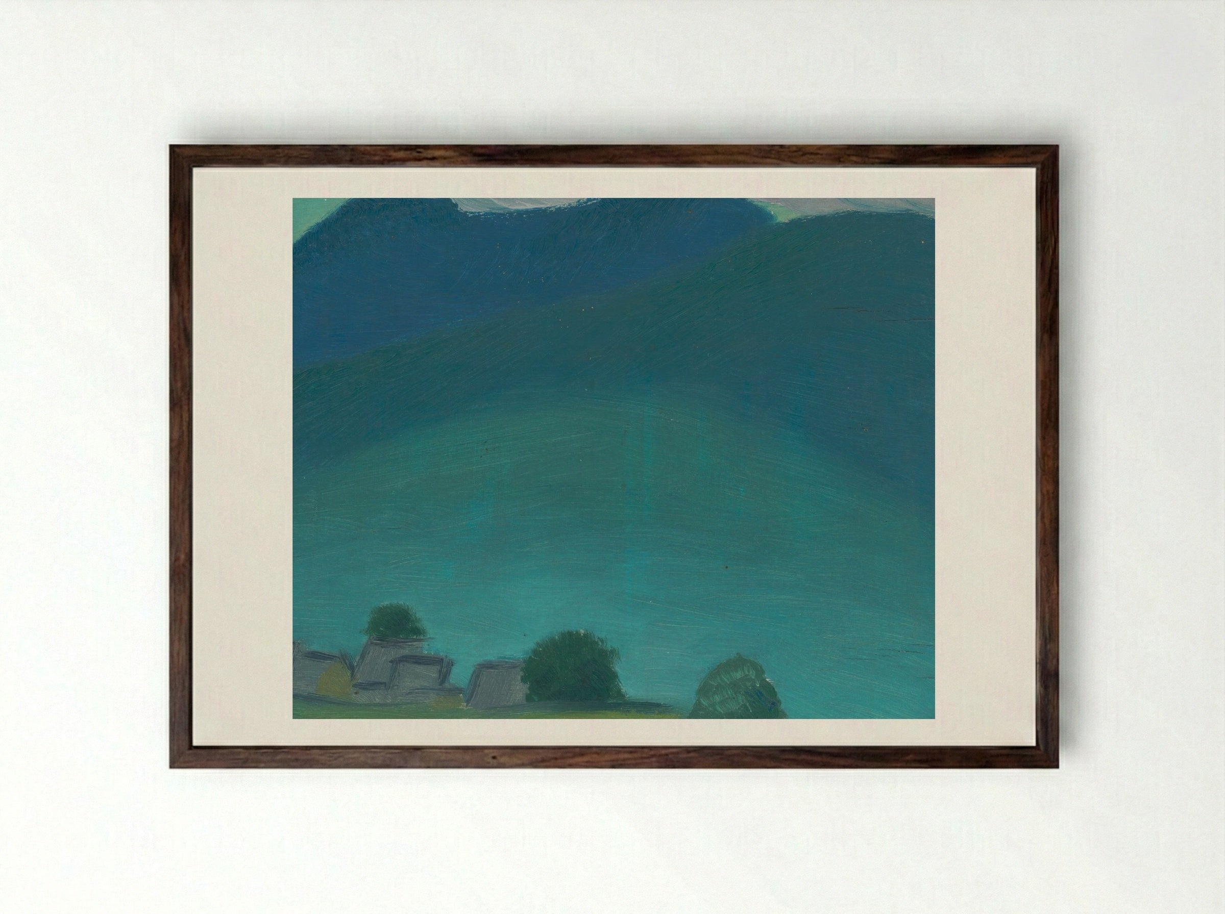 Early Evening - Mikuláš Galanda - Framed Print Dark Wood