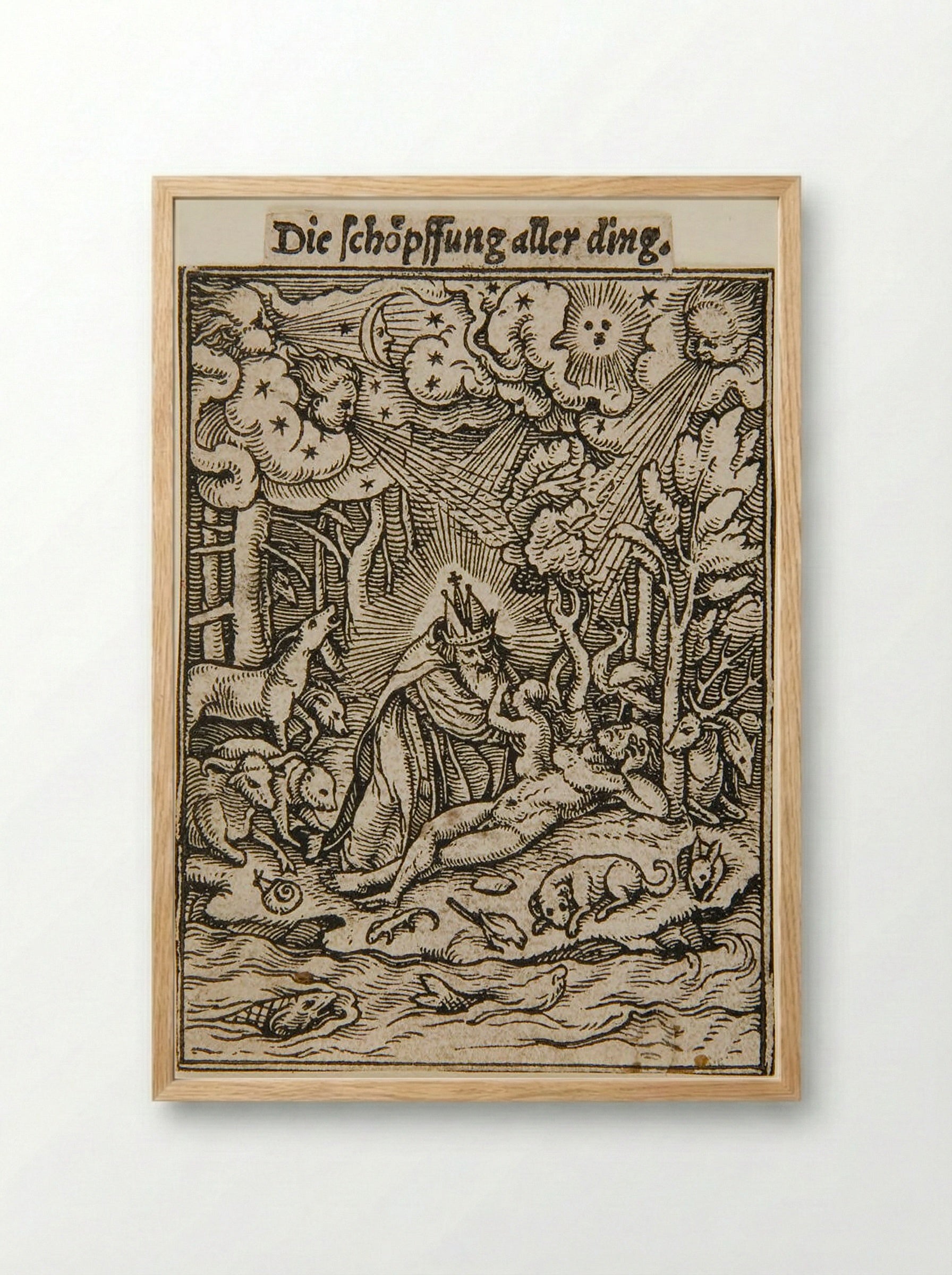 The Creation of Eve - Hans Holbein the Younger - Framed Print Wood