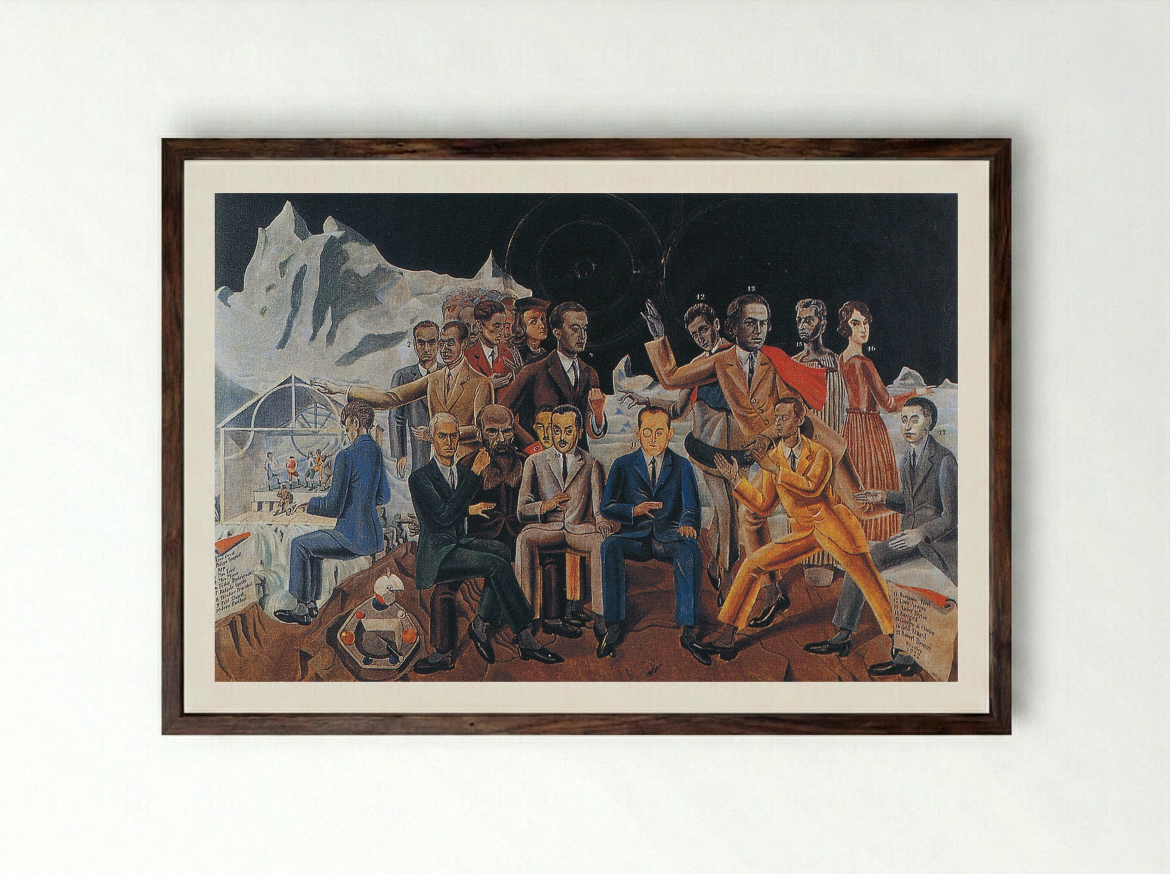 A Friends' Reunion - Kazimierz Zielenko - Framed Print Dark Wood