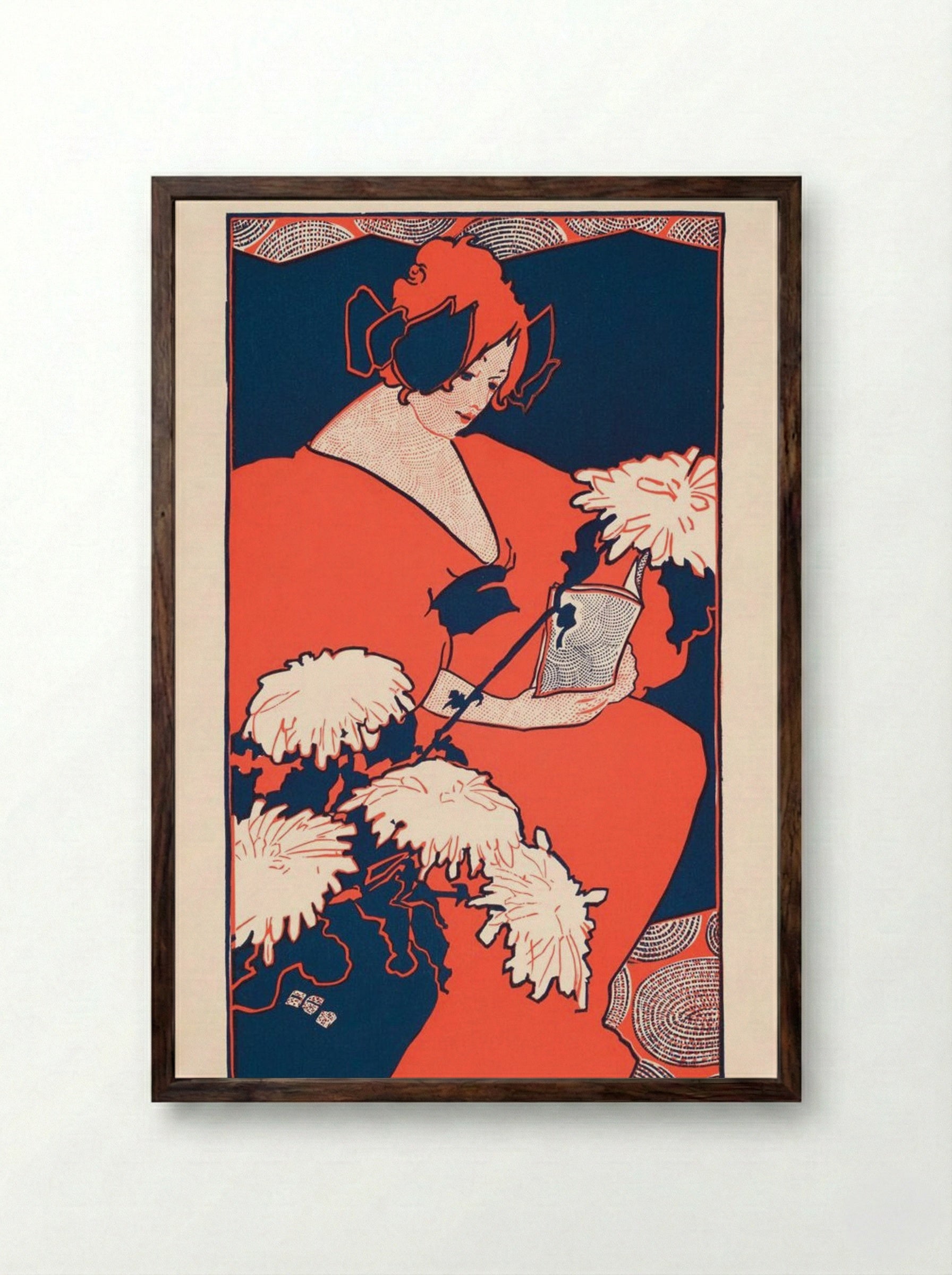 The Penny Magazine - Ethel Reed - Framed Print Dark Wood