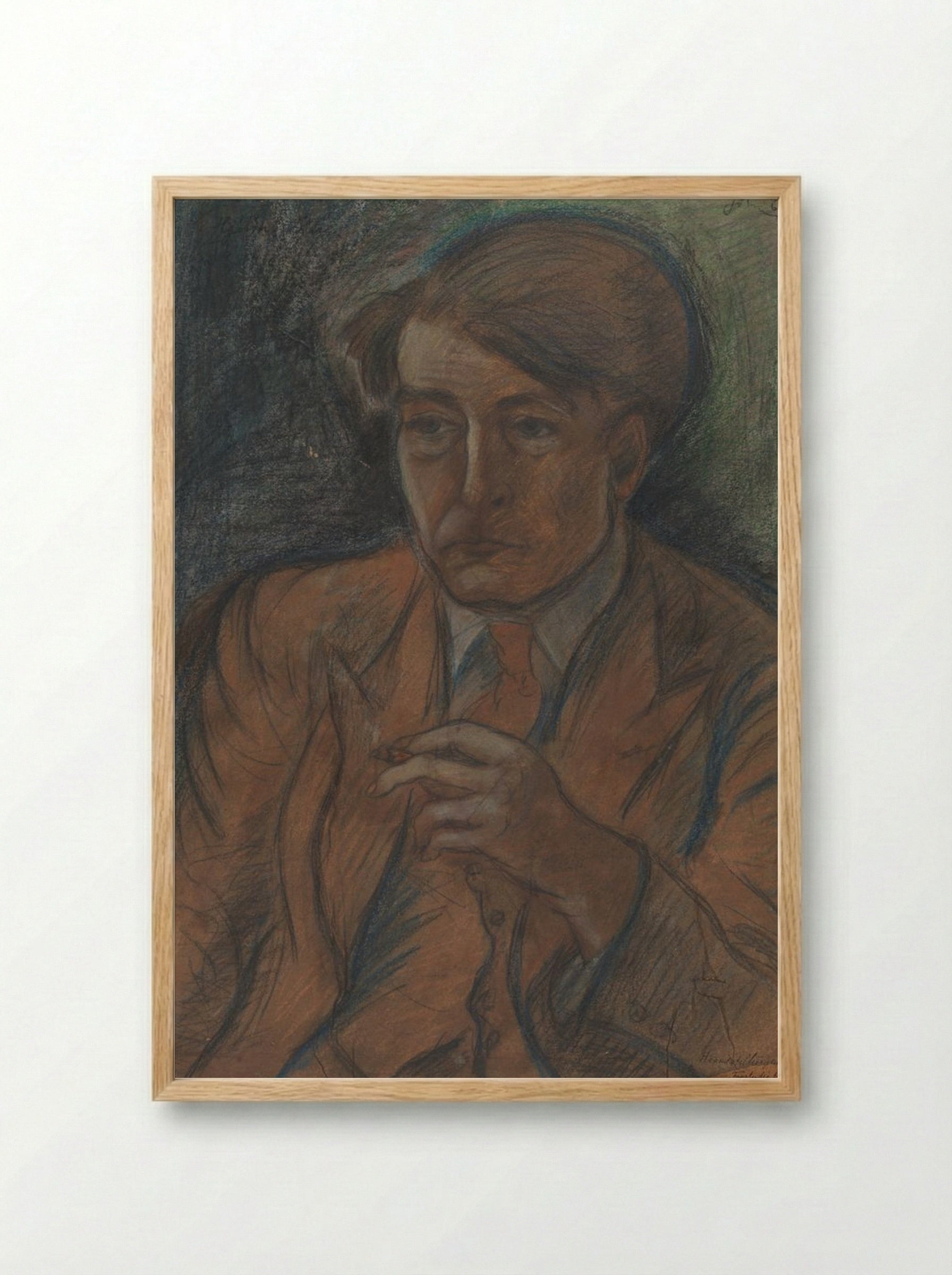 Study for a Portrait of Søren Hjorth Nielsen - John Christensen - Framed Print Wood