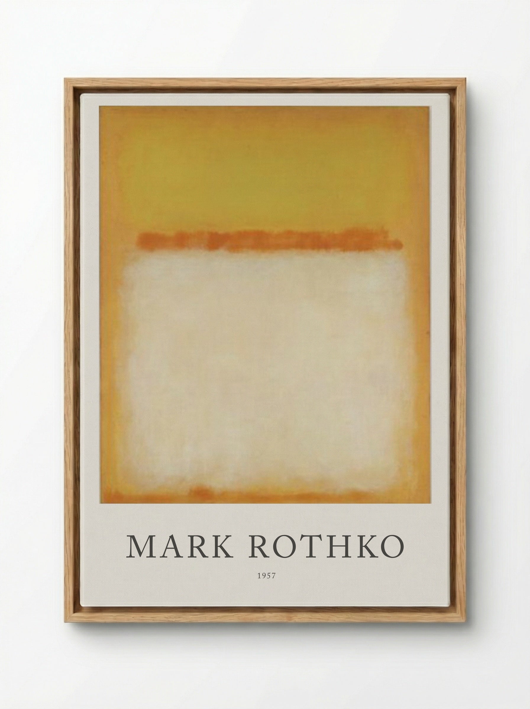 Untitled (Yellow, Orange, White) - Mark Rothko - Framed Canvas Wood