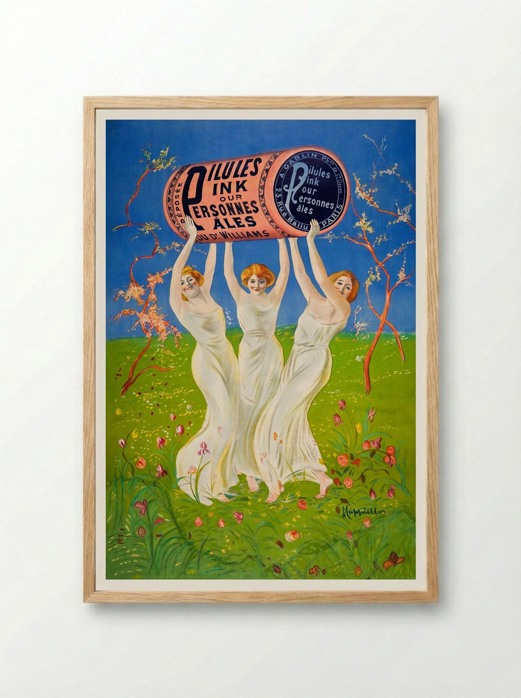Pillules Ink Our Personnes Ales - Henri Thiriet - Framed Print Wood