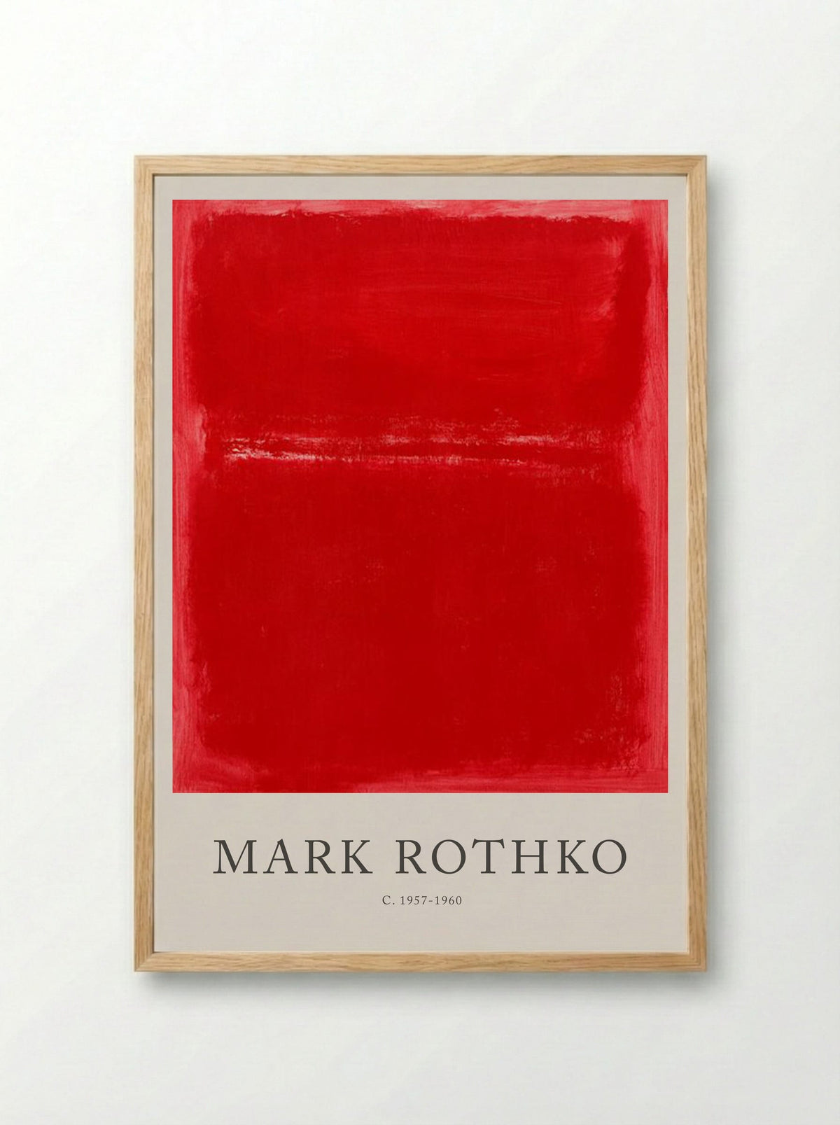Untitled (Red Rectangle) - Mark Rothko - Framed Print Wood