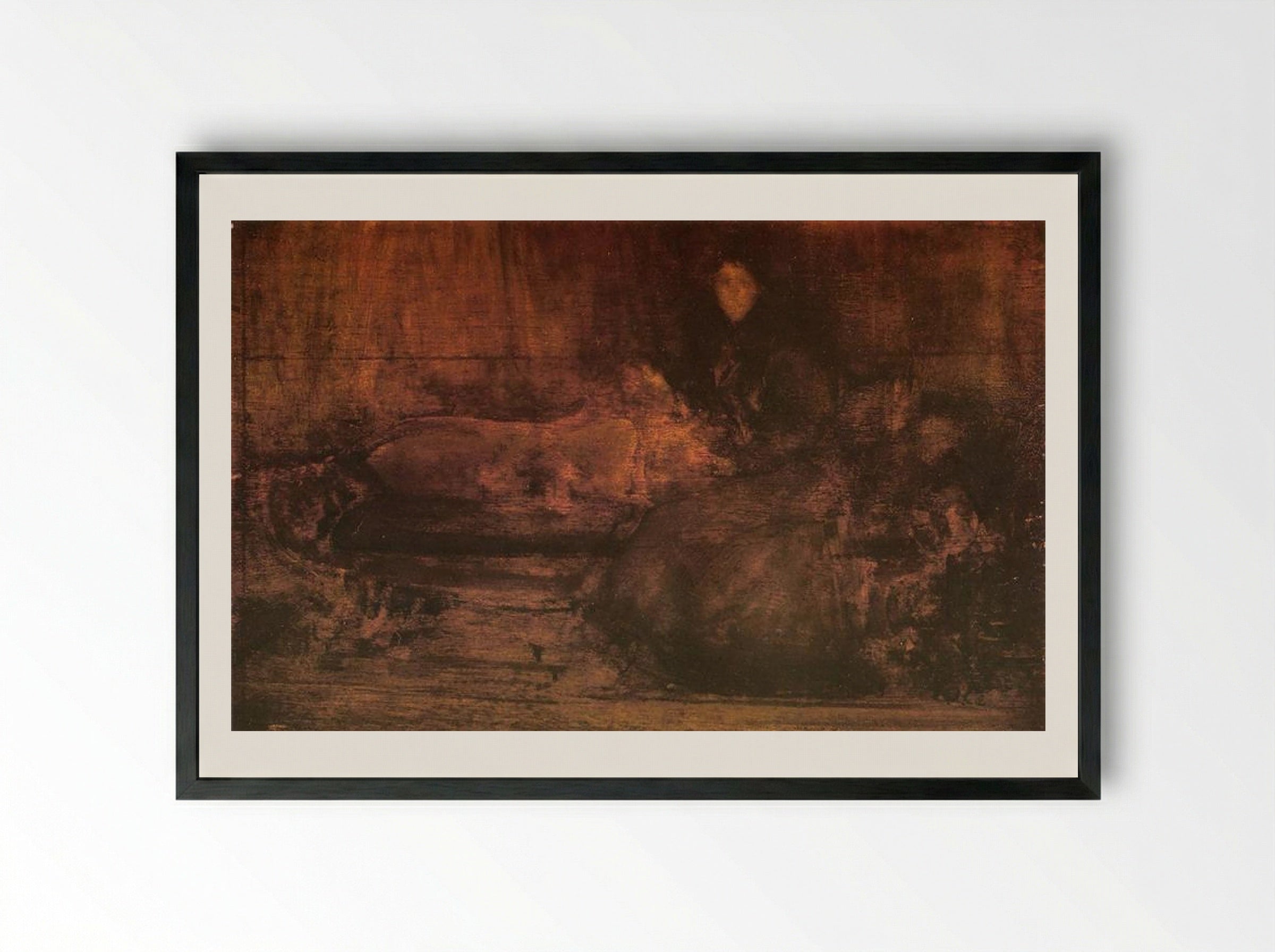 Brown and Gold: Portrait of Lady Eden - James McNeill Whistler - Framed Print Black