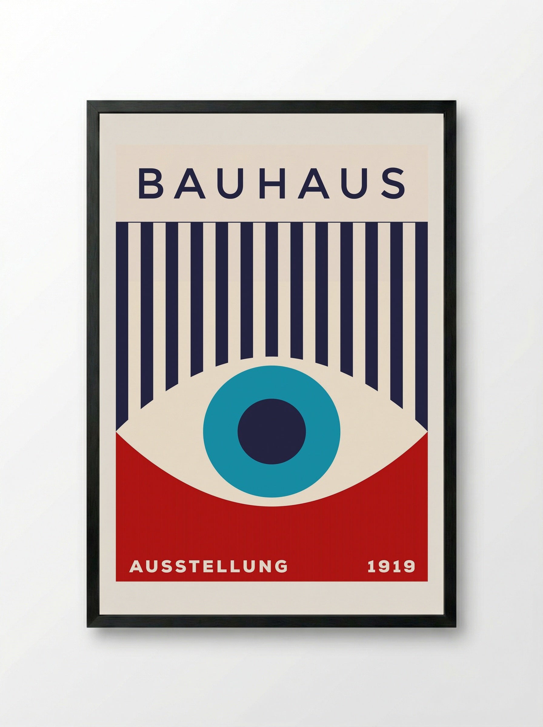 Bauhaus Eye Exhibition Poster - Framed Print Black