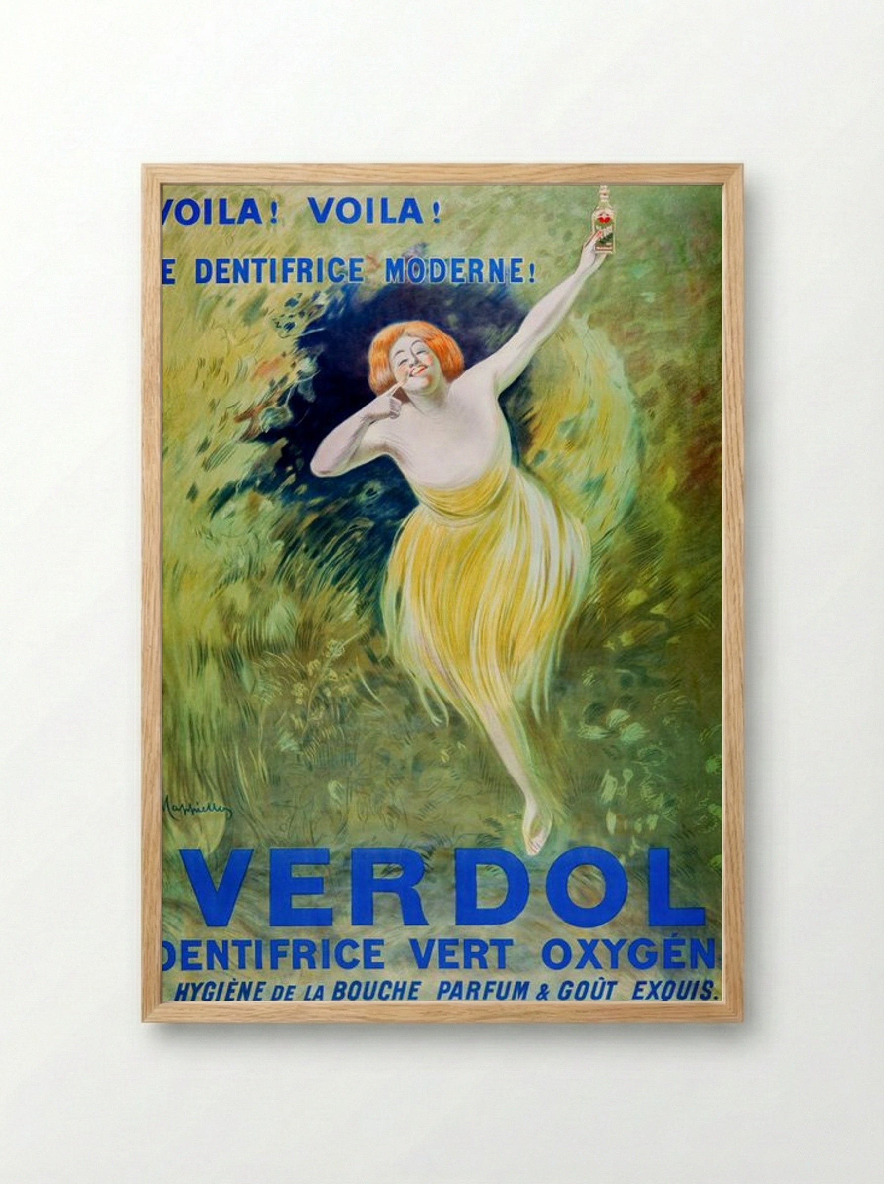 Verdol Oxygenated Green Toothpaste - Leonetto Cappiello - Framed Print Wood