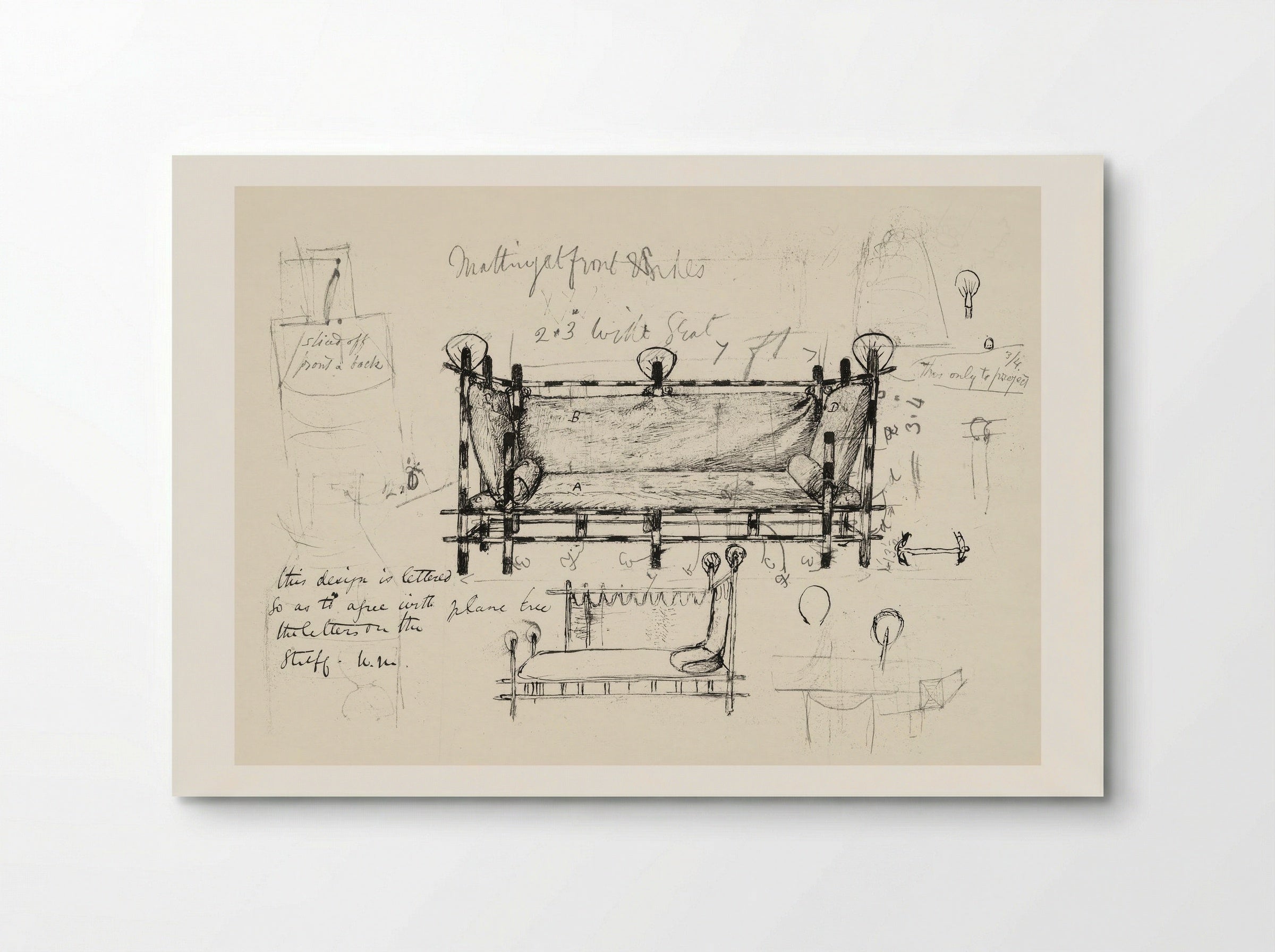 Two Designs for a Sofa - William Morris - Poster