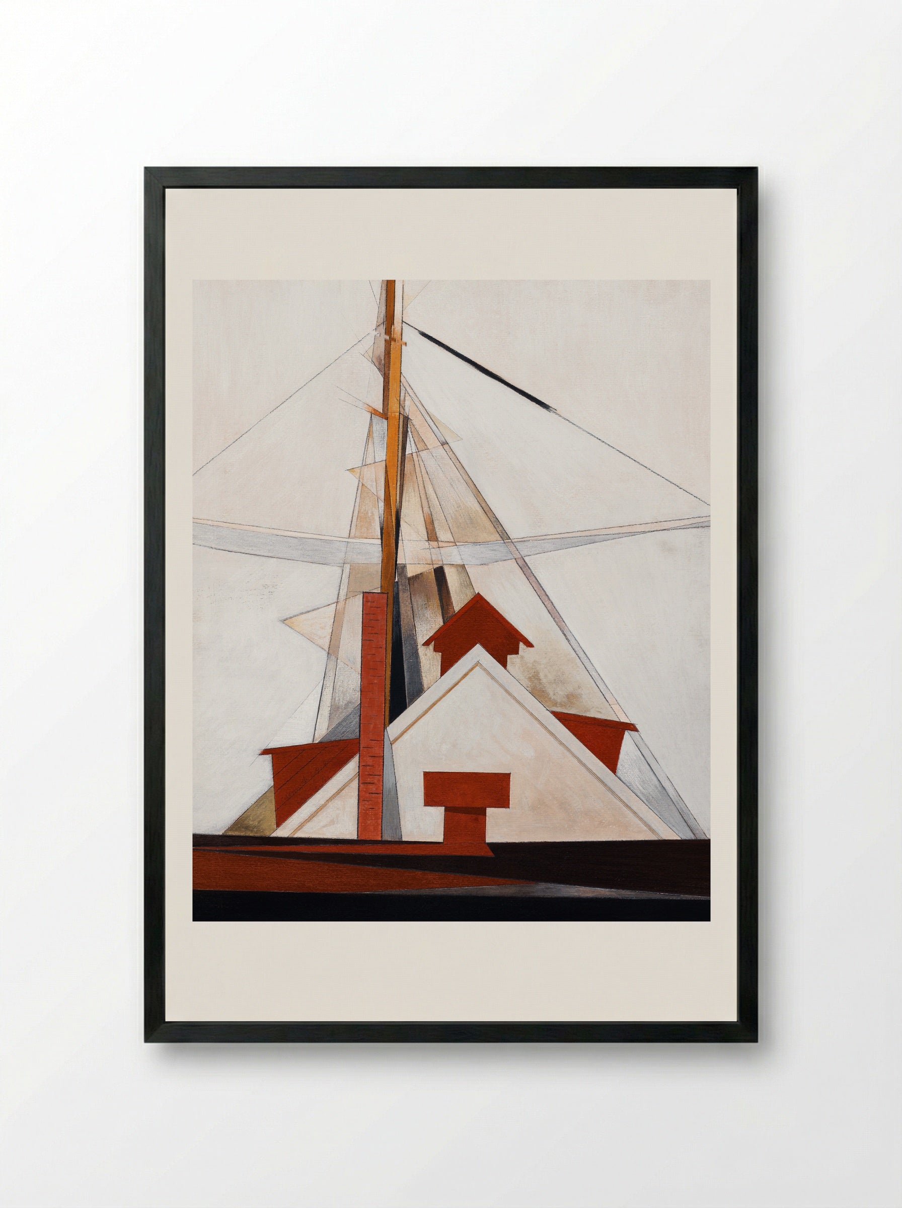 Masts - Charles Demuth - Framed Print Black