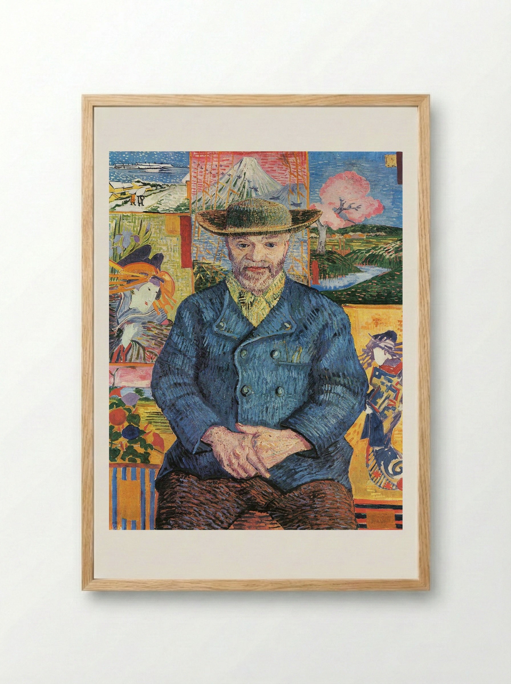 Portrait of Père Tanguy - Vincent van Gogh - Framed Print Wood