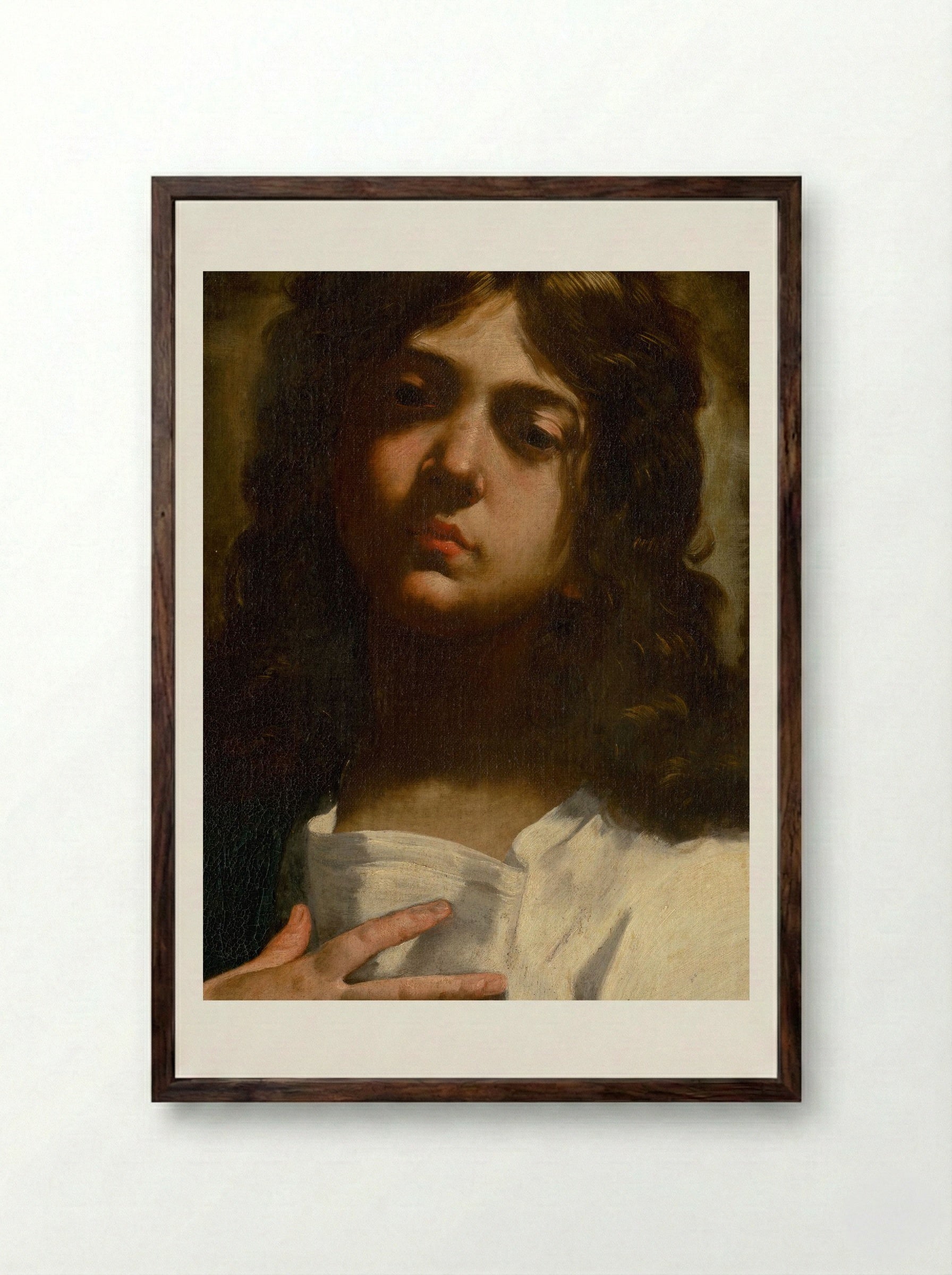 Saint John the Evangelist - Guido Reni - Framed Print Dark Wood