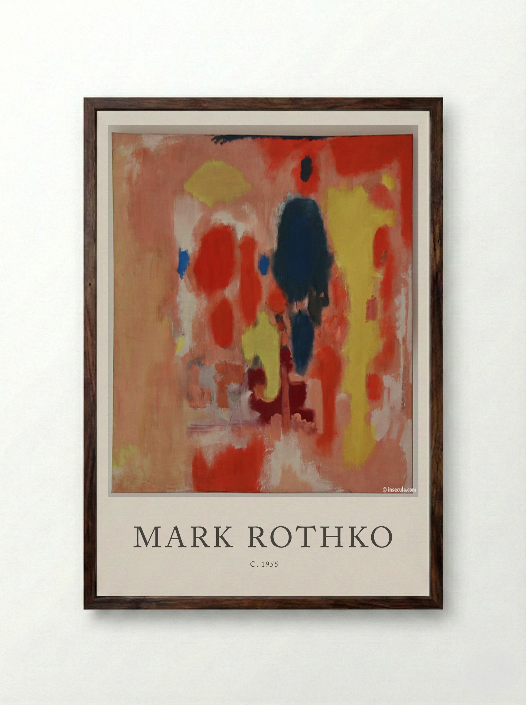 Untitled (Colour Field Painting) - Mark Rothko - Framed Print Dark Wood