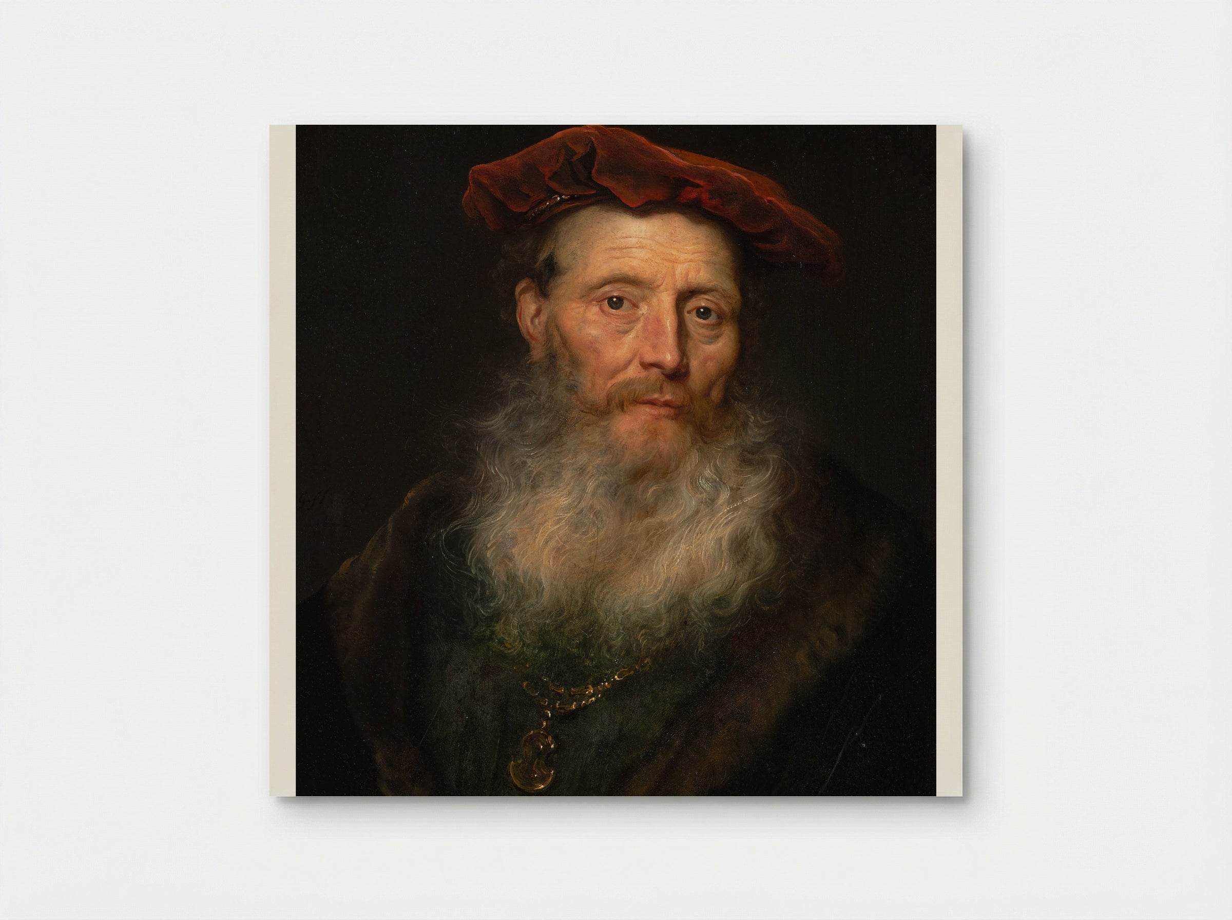Bearded Man with a Velvet Cap - Govert Flinck - Poster