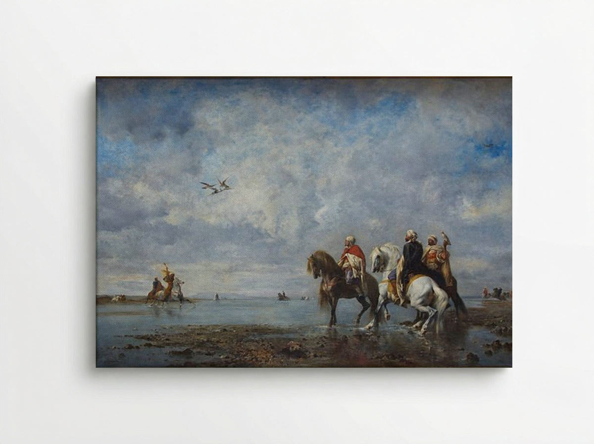 The Heron Hunt - Eugène Fromentin - Canvas