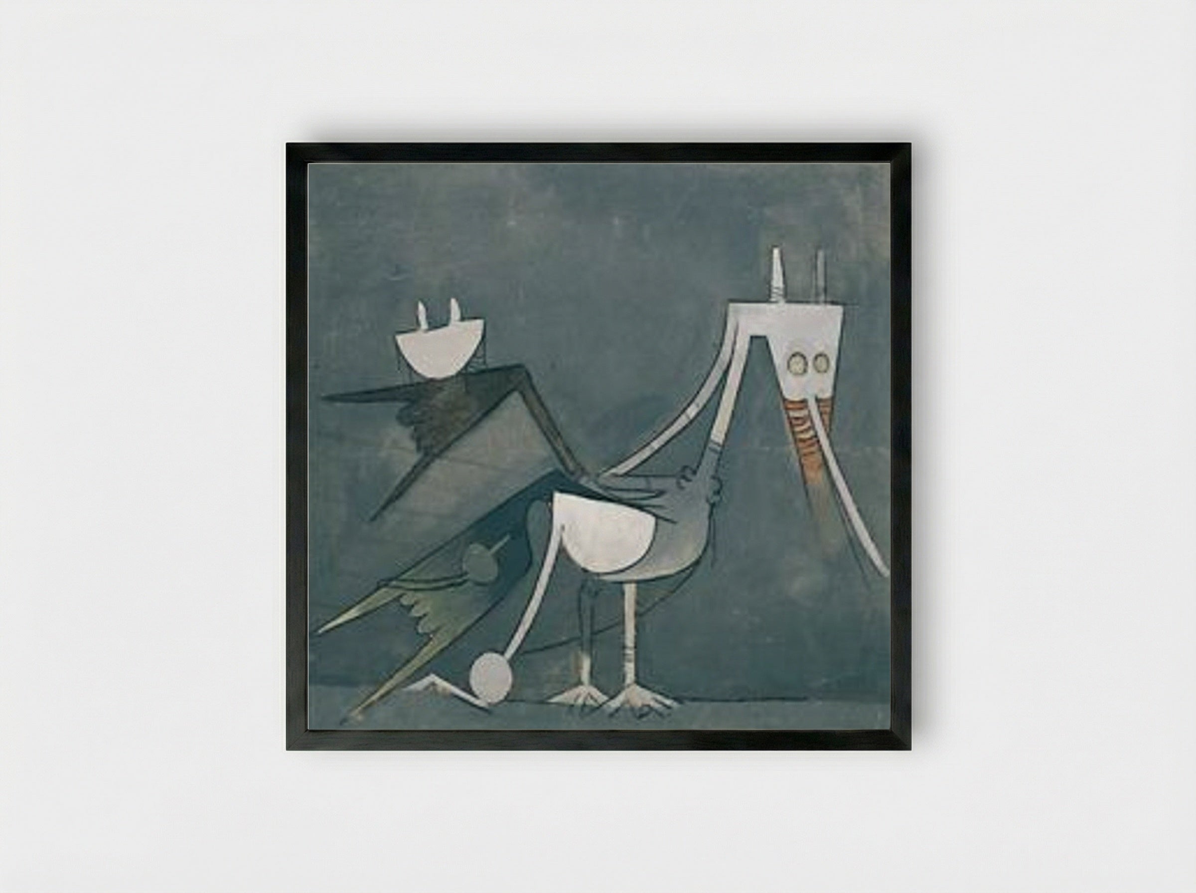 Coq caraïbe - Wifredo Lam - Framed Print Black