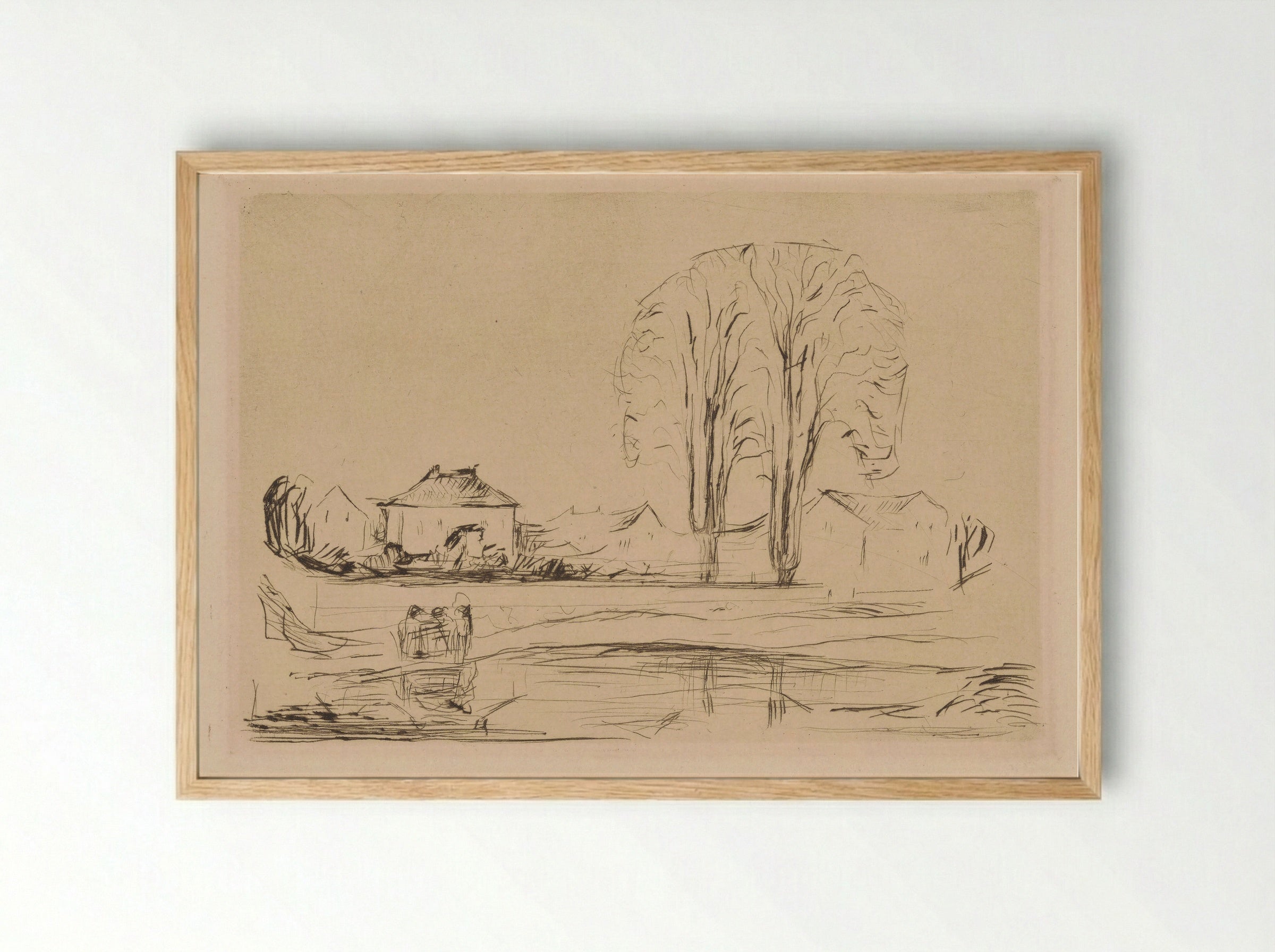 From Åsgårdstrand - Edvard Munch - Framed Print Wood