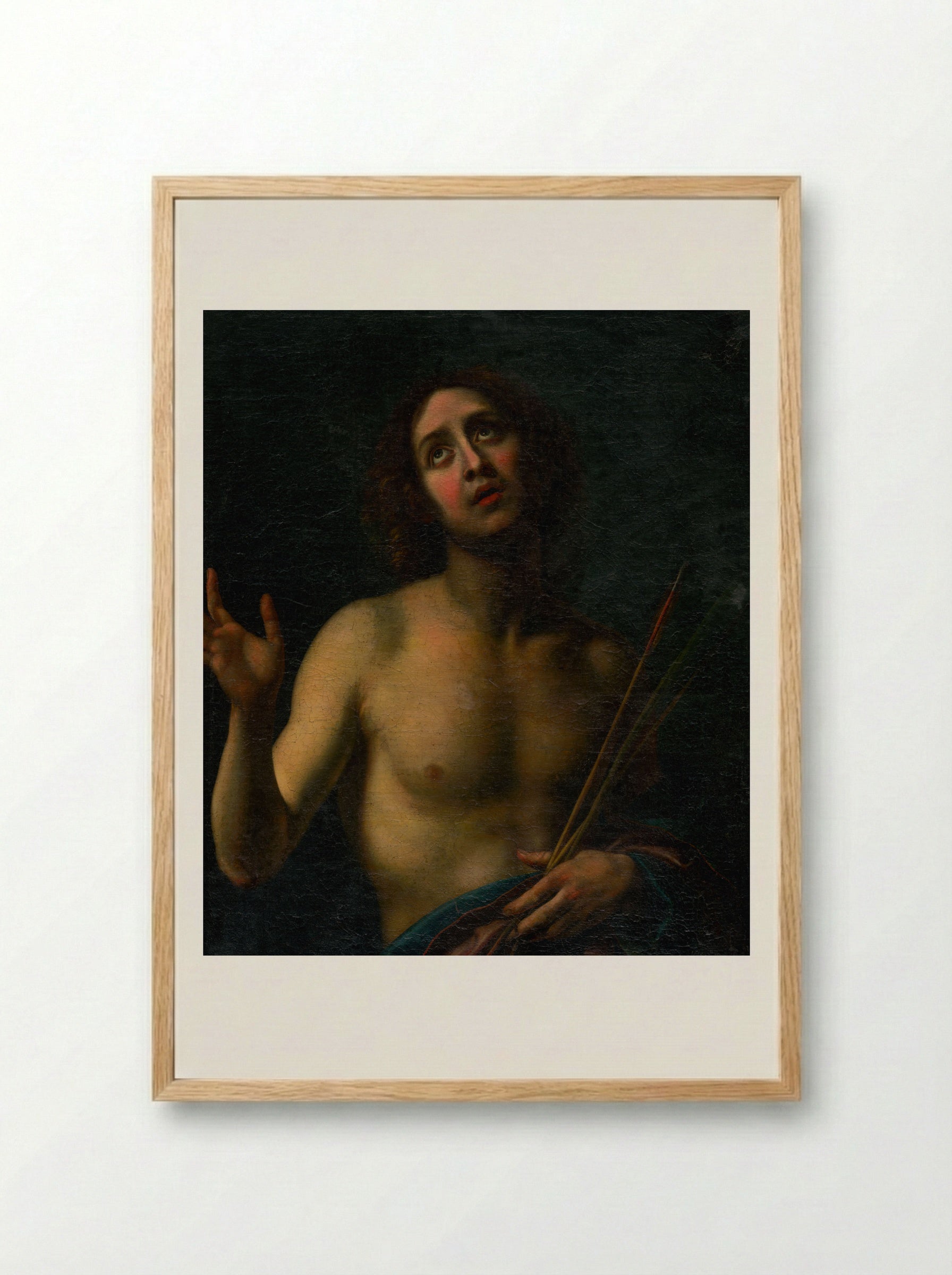 Saint Sebastian - Carlo Dolci - Framed Print Wood