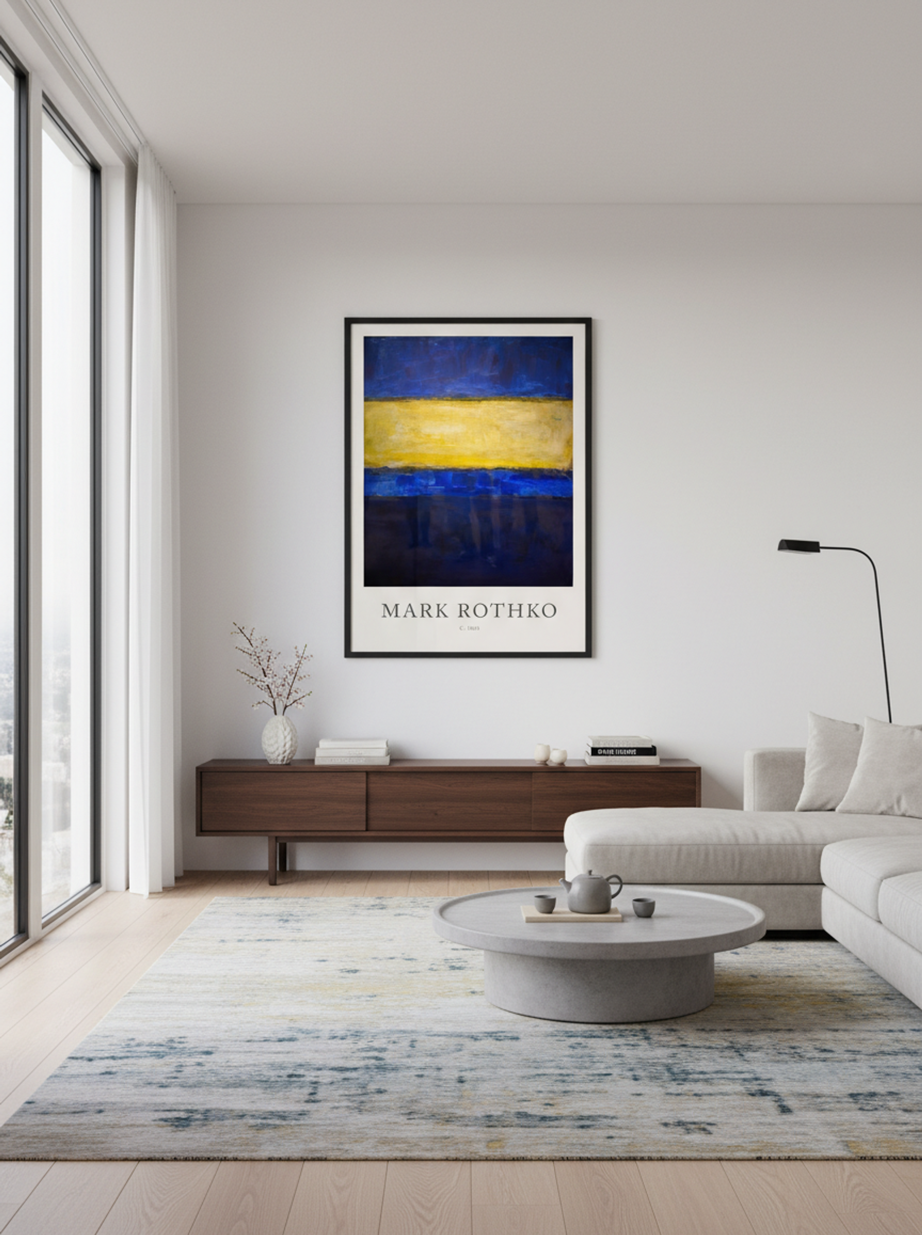Untitled (Blue, Yellow, Blue) - Mark Rothko - Lifestyle
