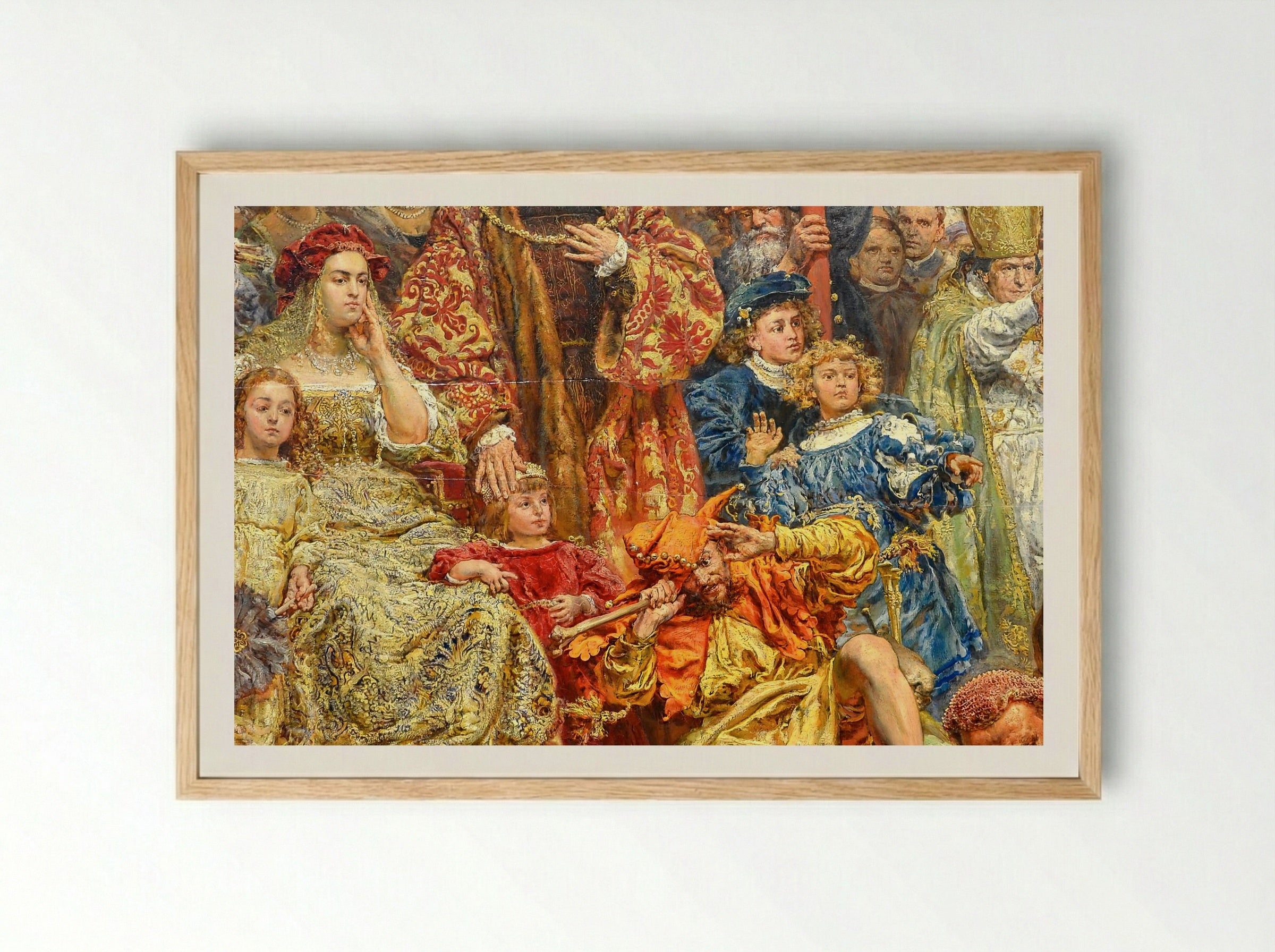Fragment of The Hanging of the Sigismund Bell - Jan Matejko - Framed Print Wood