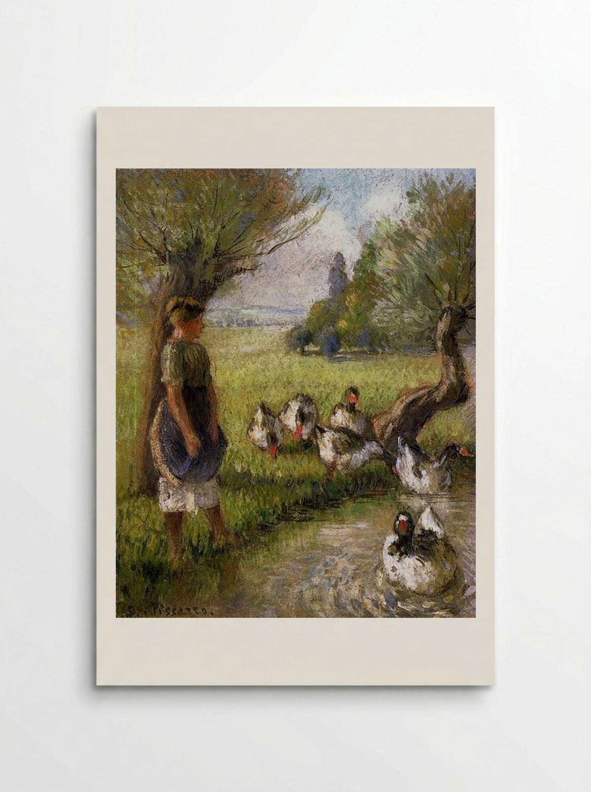 Goose Girl - Camille Pissarro - Poster