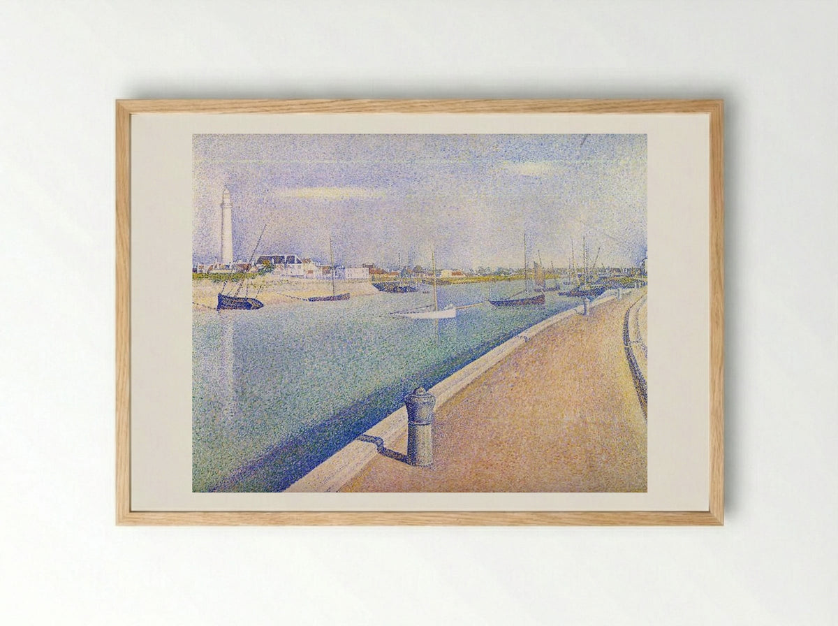 The Channel of Gravelines, Petit Fort Philippe - Georges Seurat - Framed Print Wood