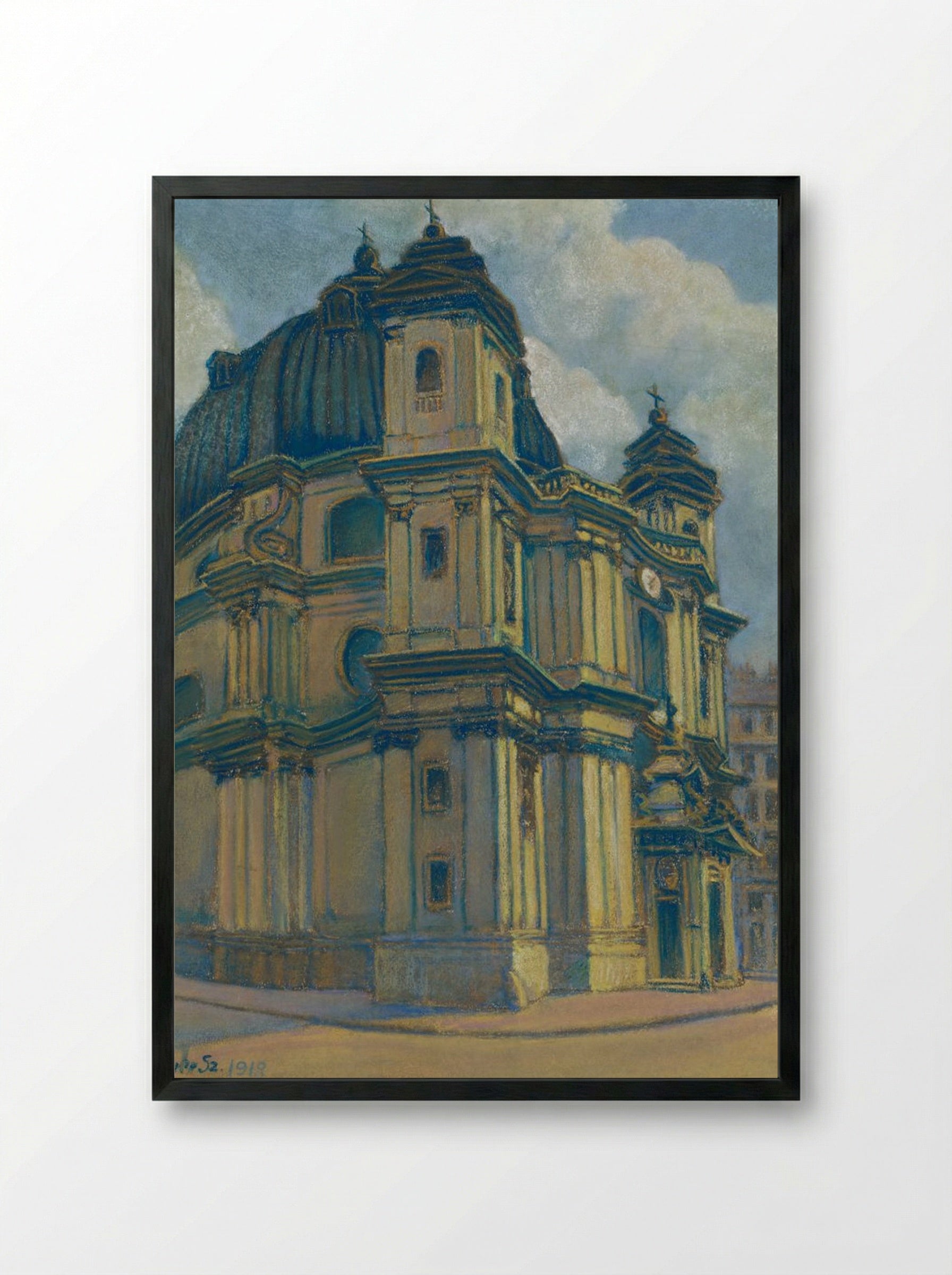 Church in Vienna - Konstantin Bauer - Framed Print Black