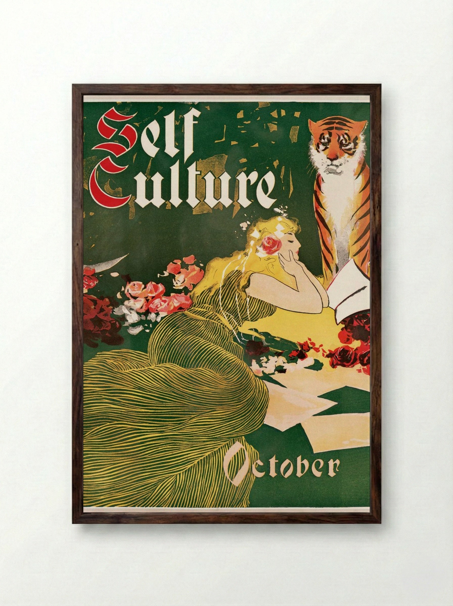 Self Culture, October - Fine Art Print - Framed Print Dark Wood