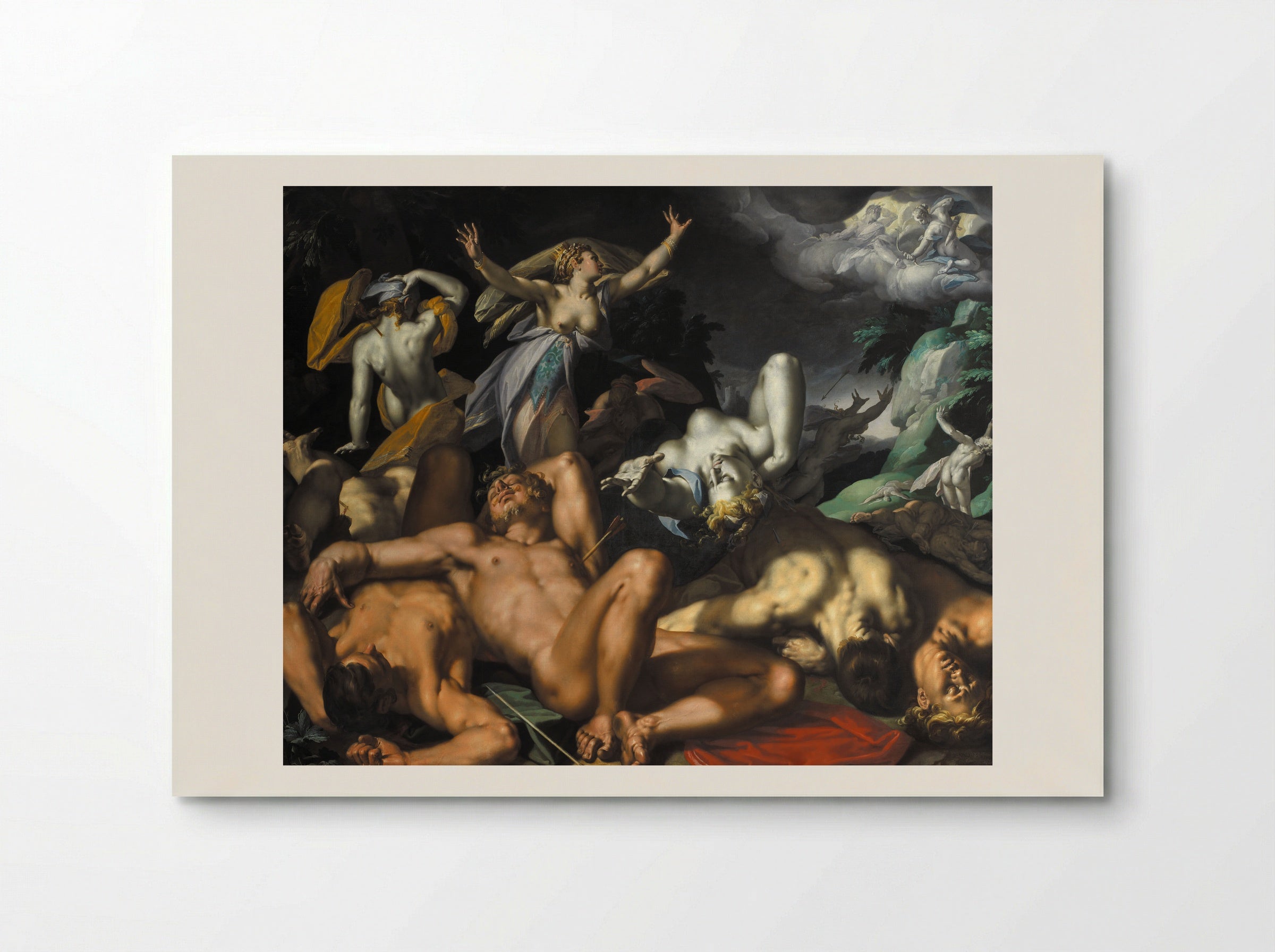 Apollo and Diana Punishing Niobe by Killing her Children - Abraham Bloemaert - Poster
