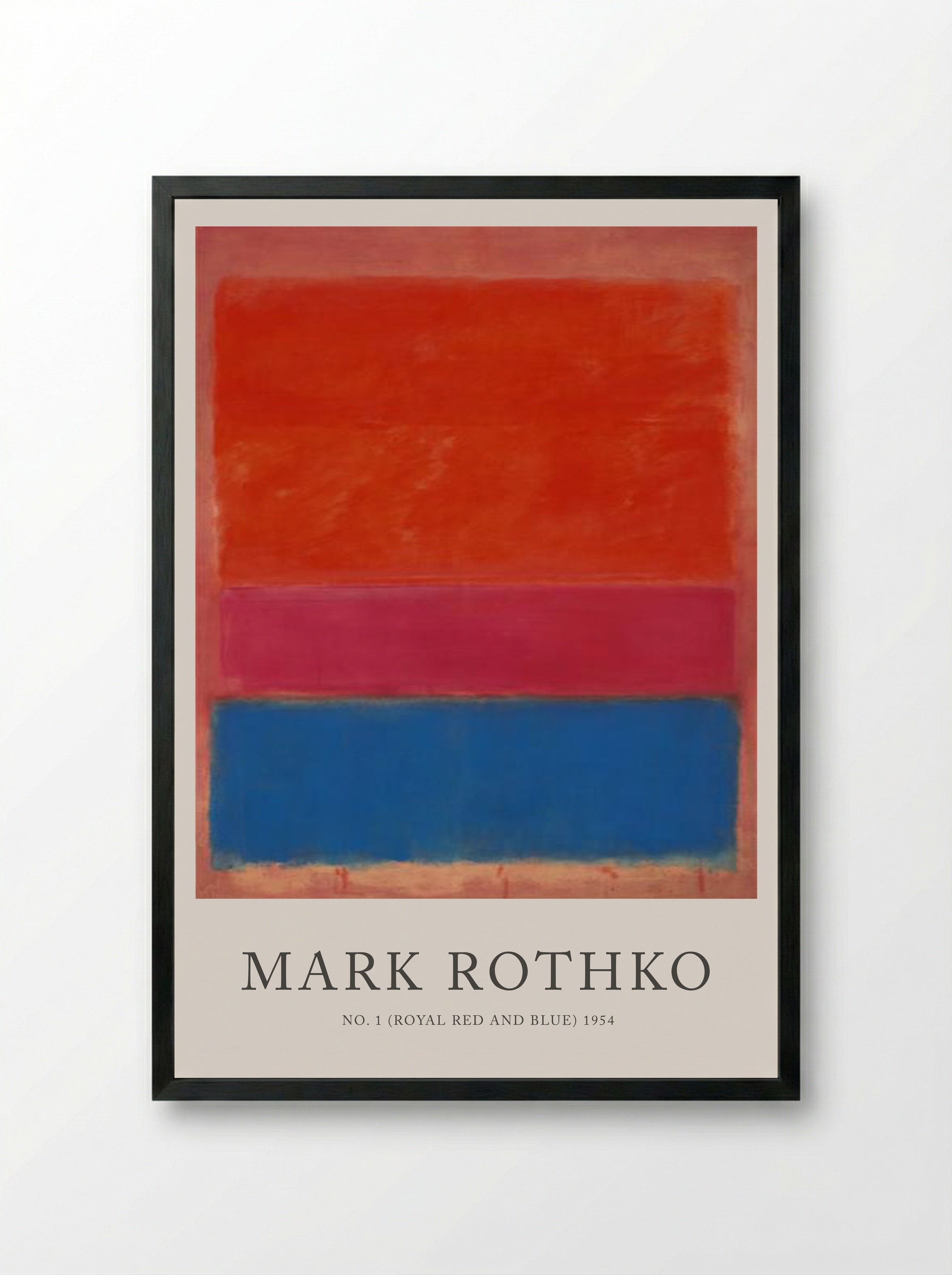 No. 1 (Royal Red and Blue) - Mark Rothko - Framed Print Black