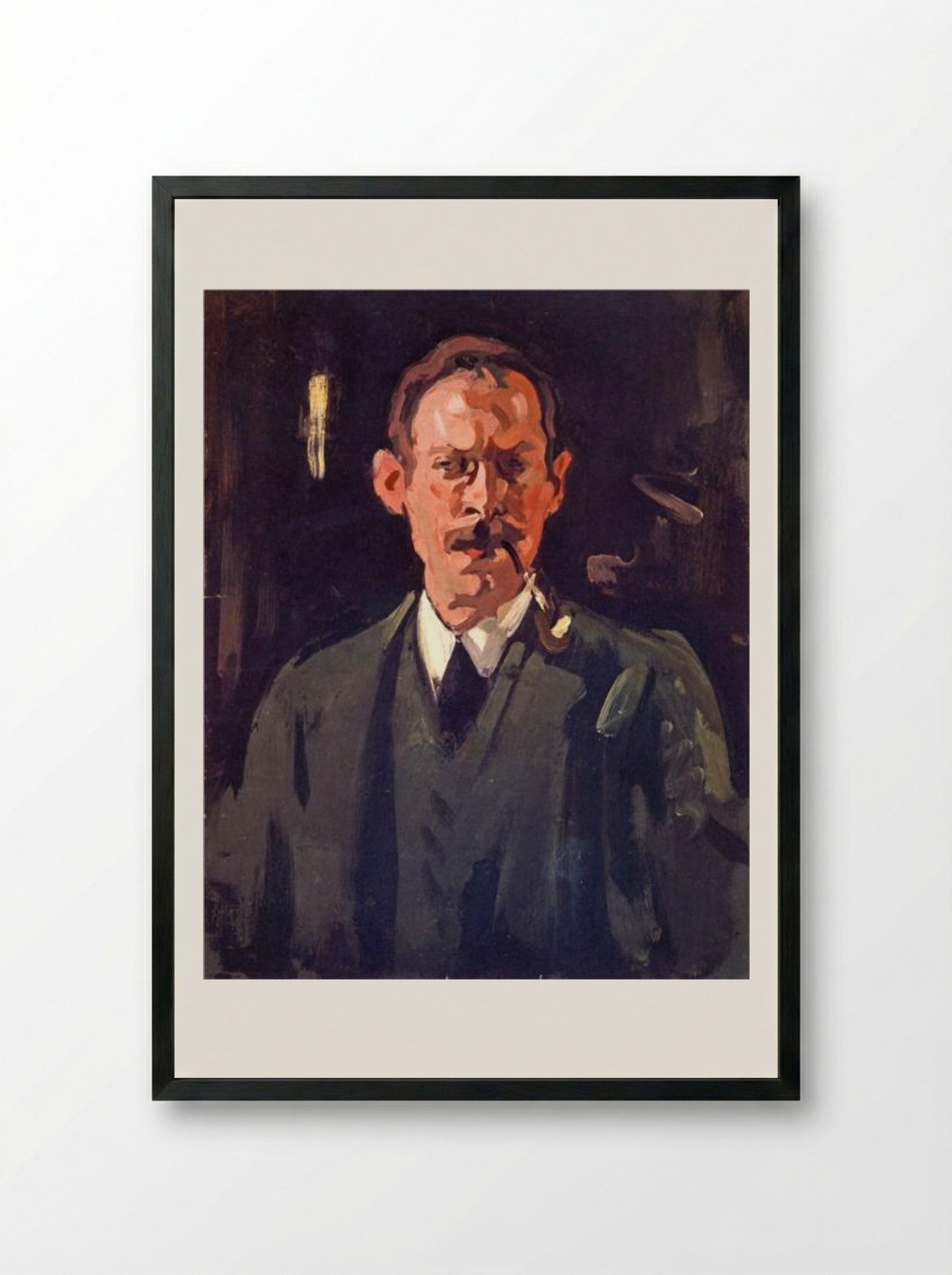 Self-Portrait (Samuel Peploe) - Samuel Peploe - Framed Print Black