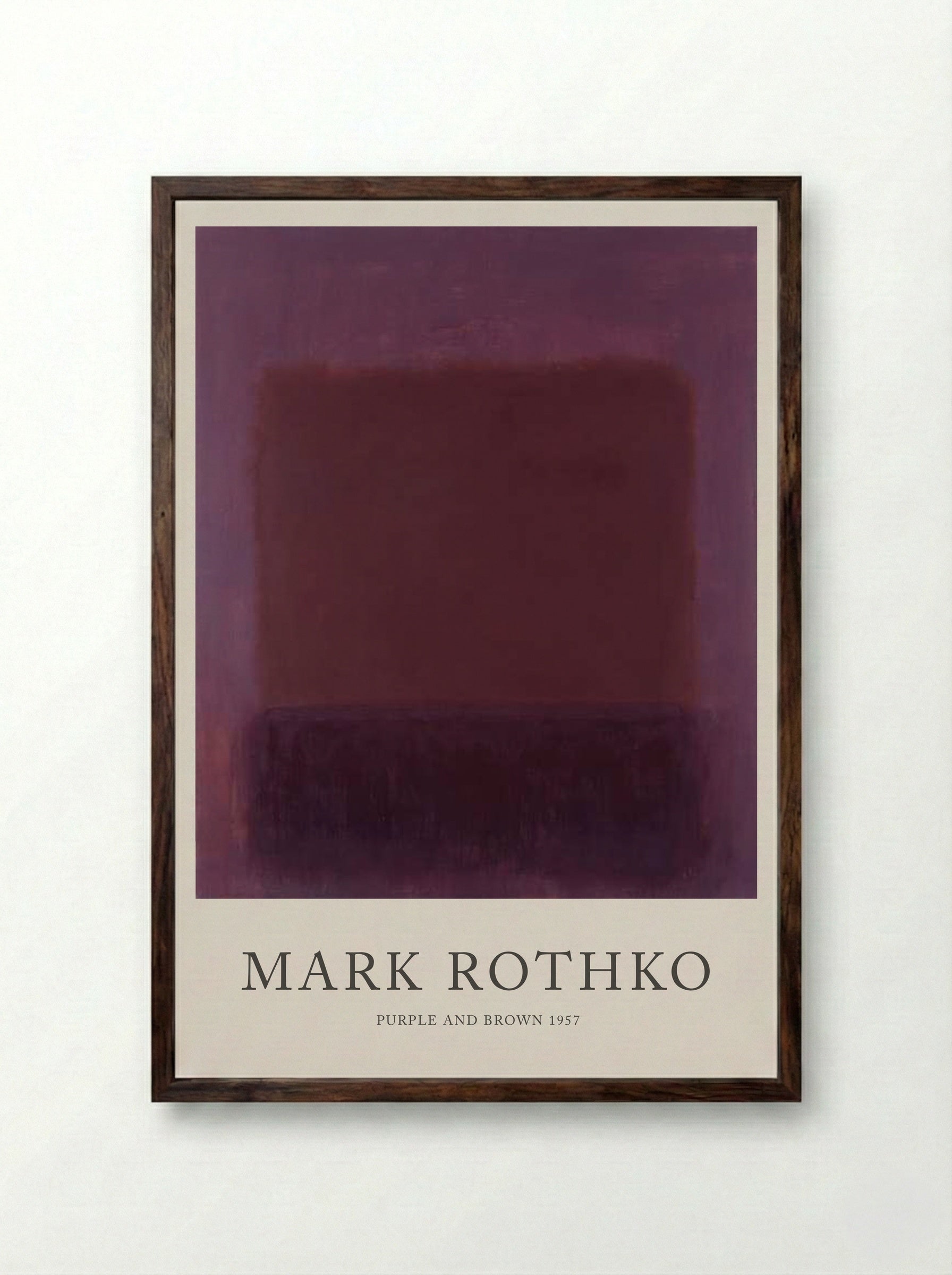 Purple and Brown - Mark Rothko - Framed Print Dark Wood