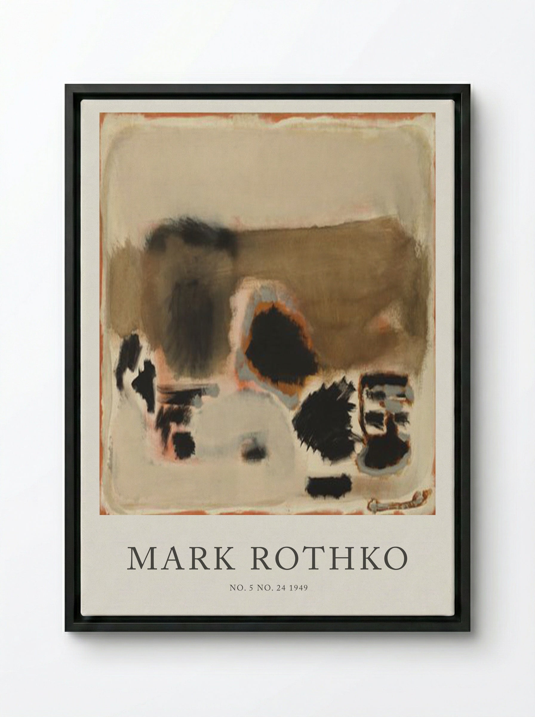 No. 5, No. 24 - Mark Rothko - Framed Canvas Black