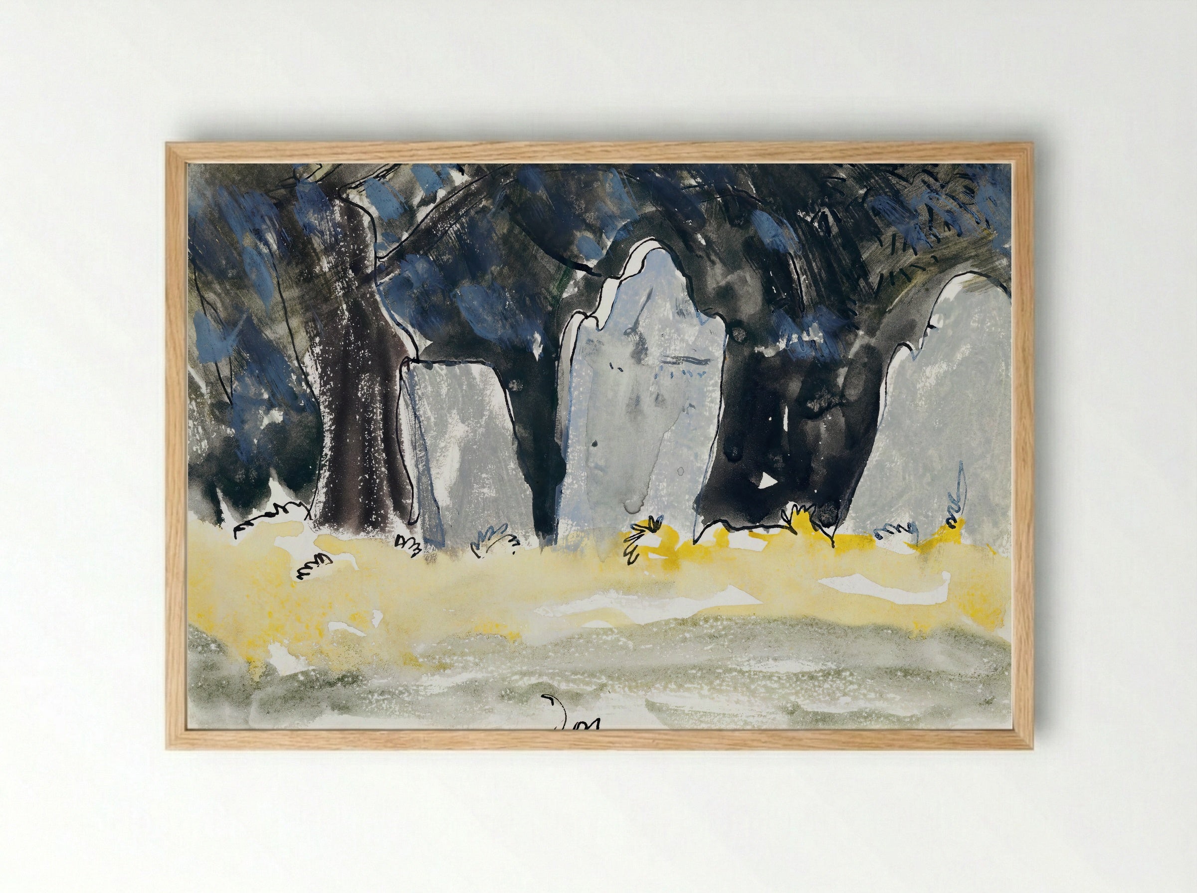 Old Tombstones - Arthur Dove - Framed Print Wood